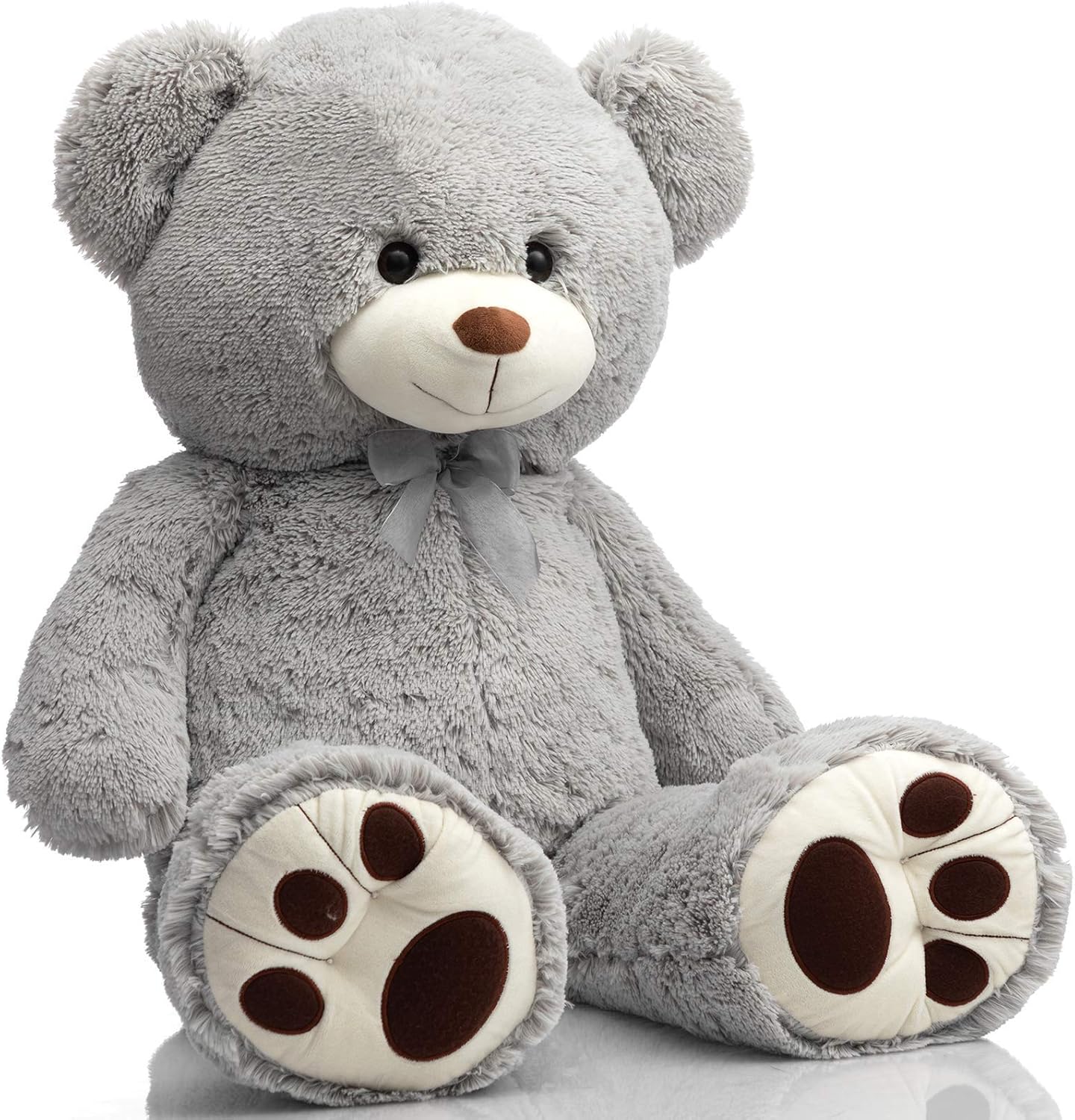 Dluxe Ave.Teddy Bear Stuffed Animal Plush Giant Teddy Bears with Footprints Big Bear 36 inch Gray