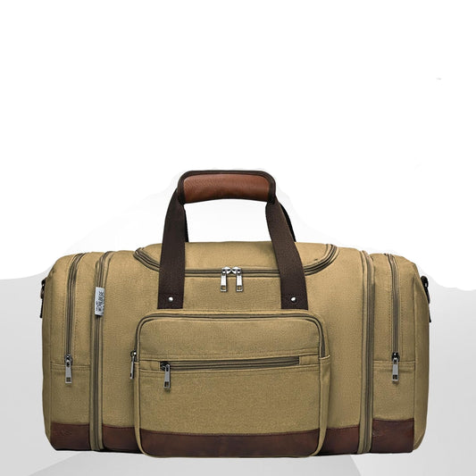 Dluxe Ave. Bag & Carry On Bag with Expandable Design and Luggage Sleeve/ Khaki