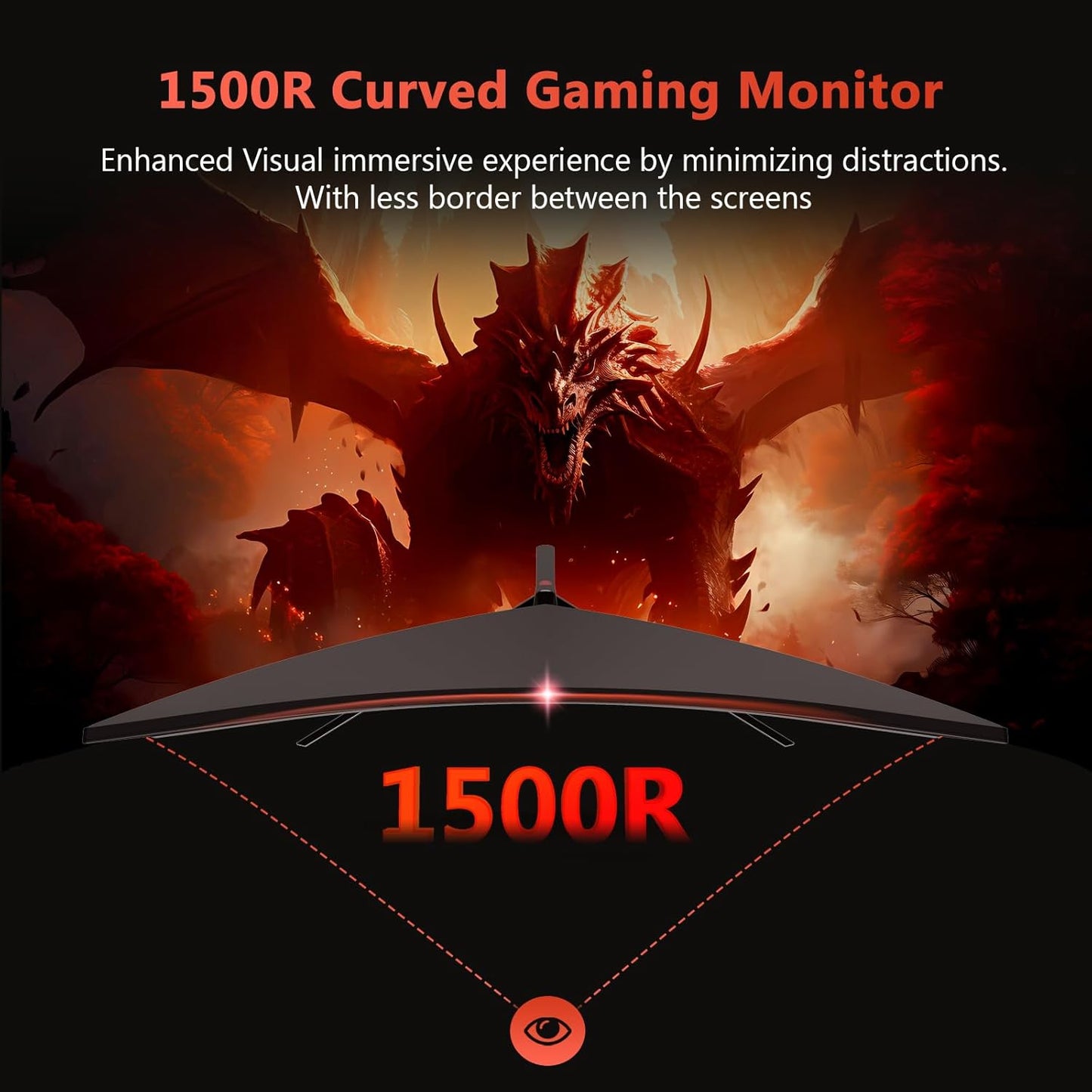 Dluxe Ave. Z-Edge 30 inch 144Hz/200Hz Curved Gaming Monitor 1080P