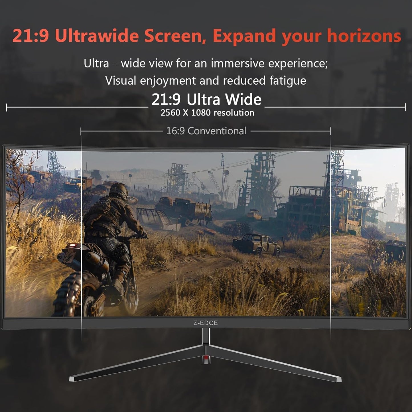 Dluxe Ave. Z-Edge 30 inch 144Hz/200Hz Curved Gaming Monitor 1080P