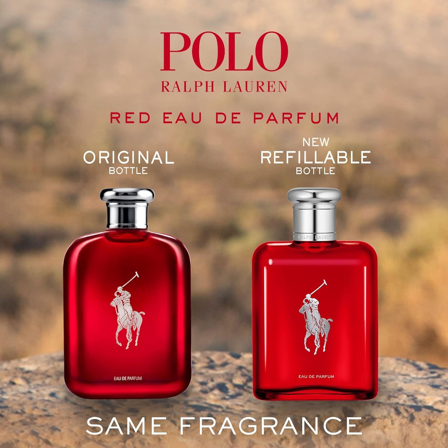 Dluxe Ave. RALPH LAUREN FRAGRANCES Polo Red - Eau de Parfum - Mens Cologne - Woody & Spicy - With Ginger Sage and Cedarwood - Medium Intensity - 4.2 Fl Oz