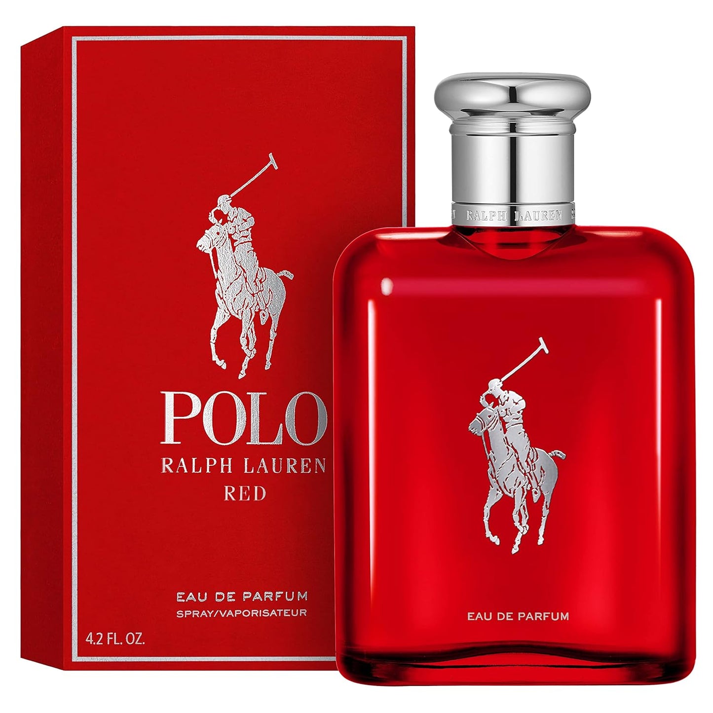 Dluxe Ave. RALPH LAUREN FRAGRANCES Polo Red - Eau de Parfum - Mens Cologne - Woody & Spicy - With Ginger Sage and Cedarwood - Medium Intensity - 4.2 Fl Oz