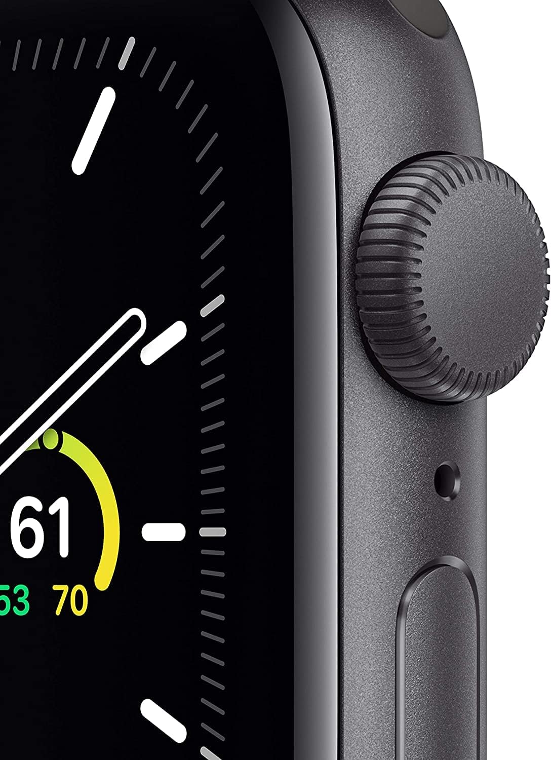 Dluxe Ave. Apple Watch SE (GPS 40mm) - Space Gray Aluminum Case with Black Sport Band (Renewed)