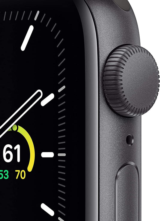Dluxe Ave. Apple Watch SE (GPS 40mm) - Space Gray Aluminum Case with Black Sport Band (Renewed)