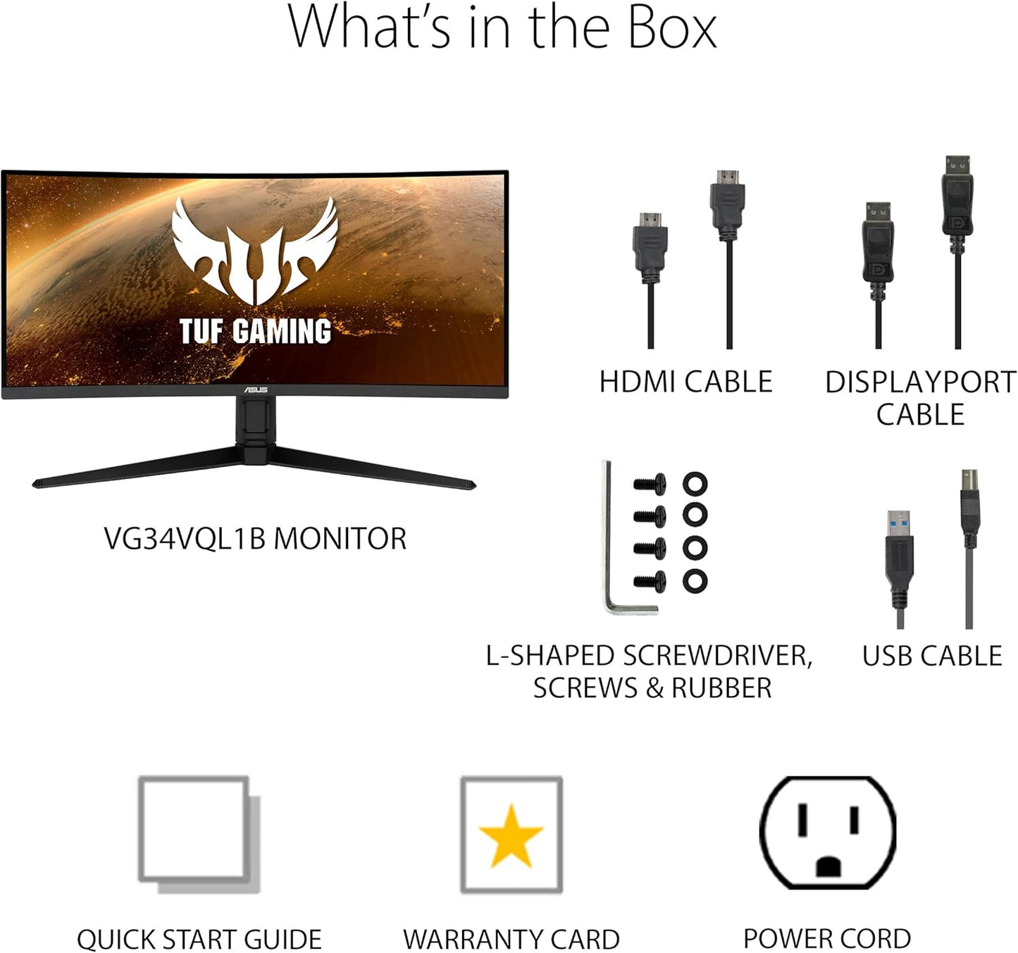 Dluxe Ave. ASUS TUF 34 Inch Curved Gaming Monitor - WQHD (3440x1440) 165Hz