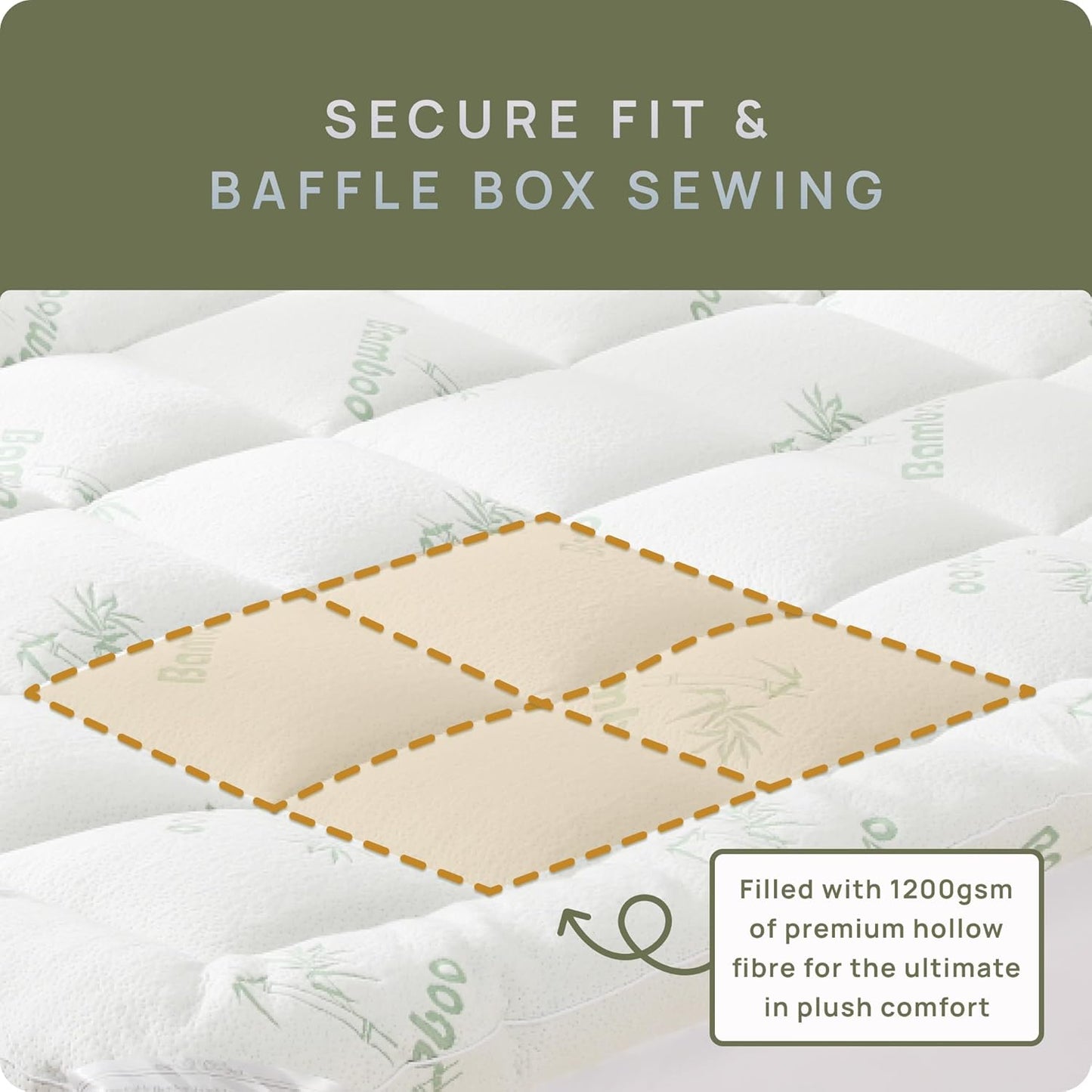 Dluxe Ave. ( CALI./ KING ) Cooling Mattress Topper  8-21" Deep Pocket