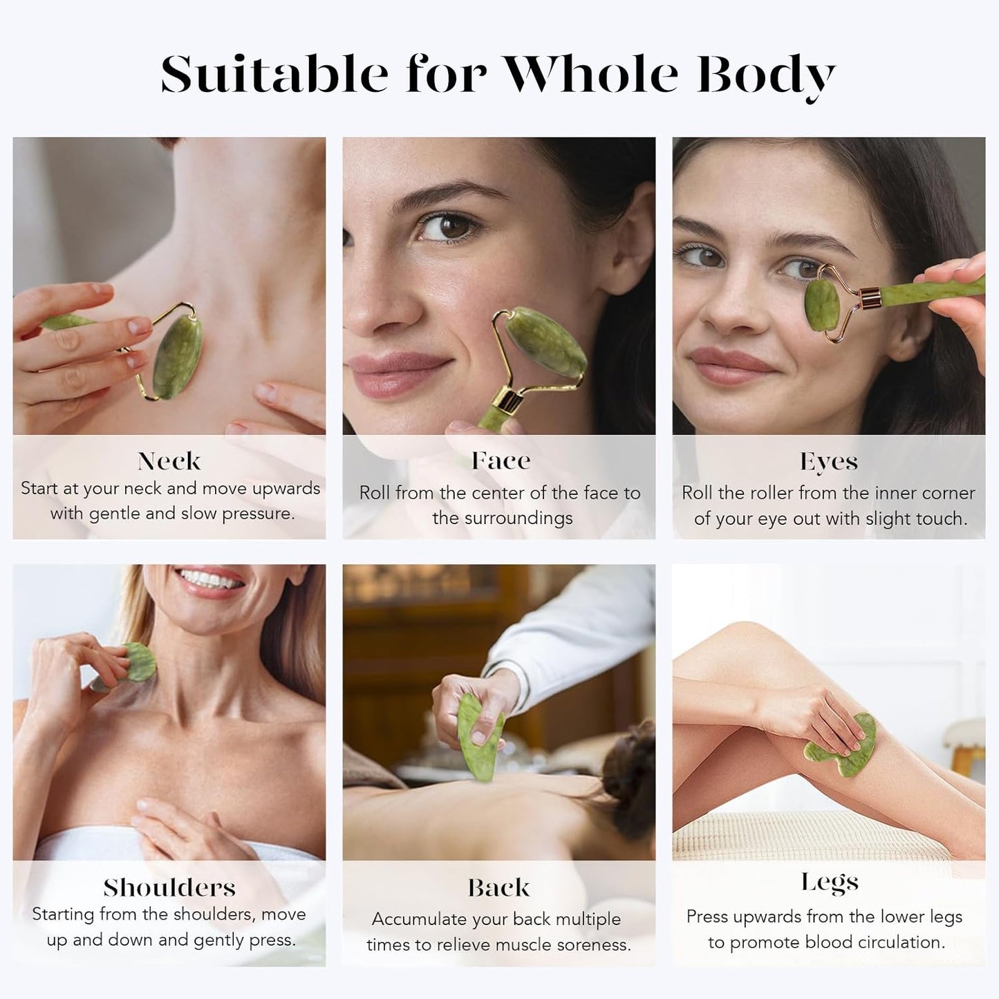 Dluxe Ave. Gua Sha und Gesichtsroller Tool/ Jade Roller Gesichts