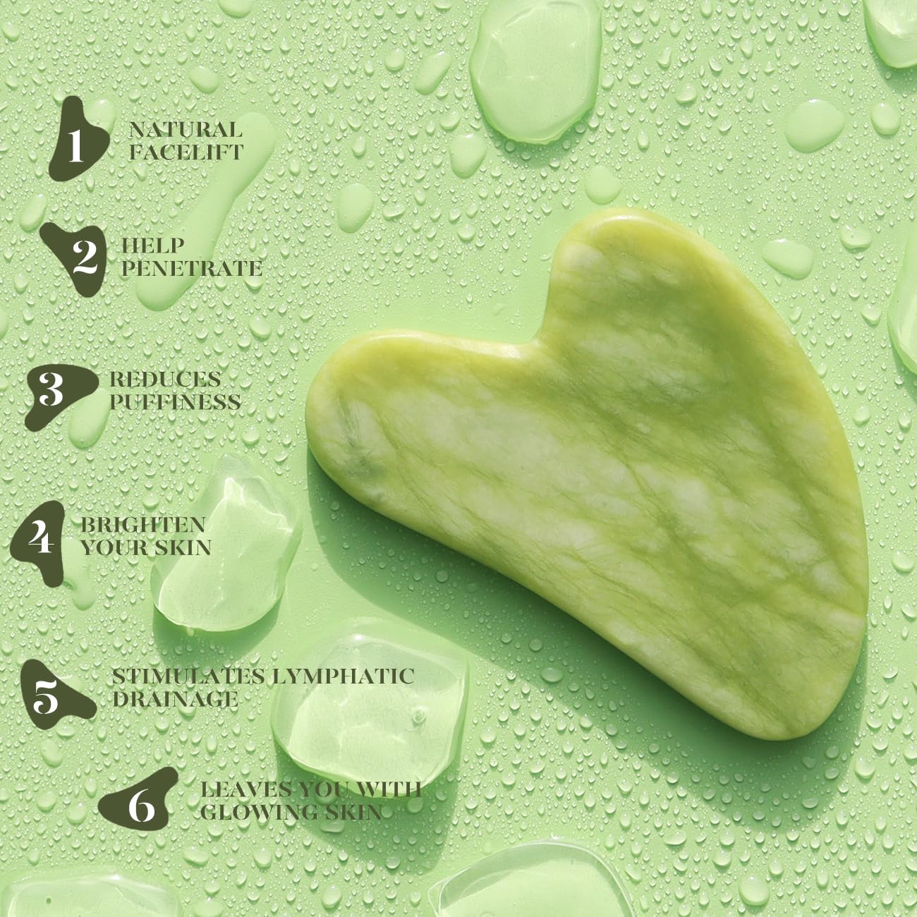 Dluxe Ave. Gua Sha und Gesichtsroller Tool/ Jade Roller Gesichts