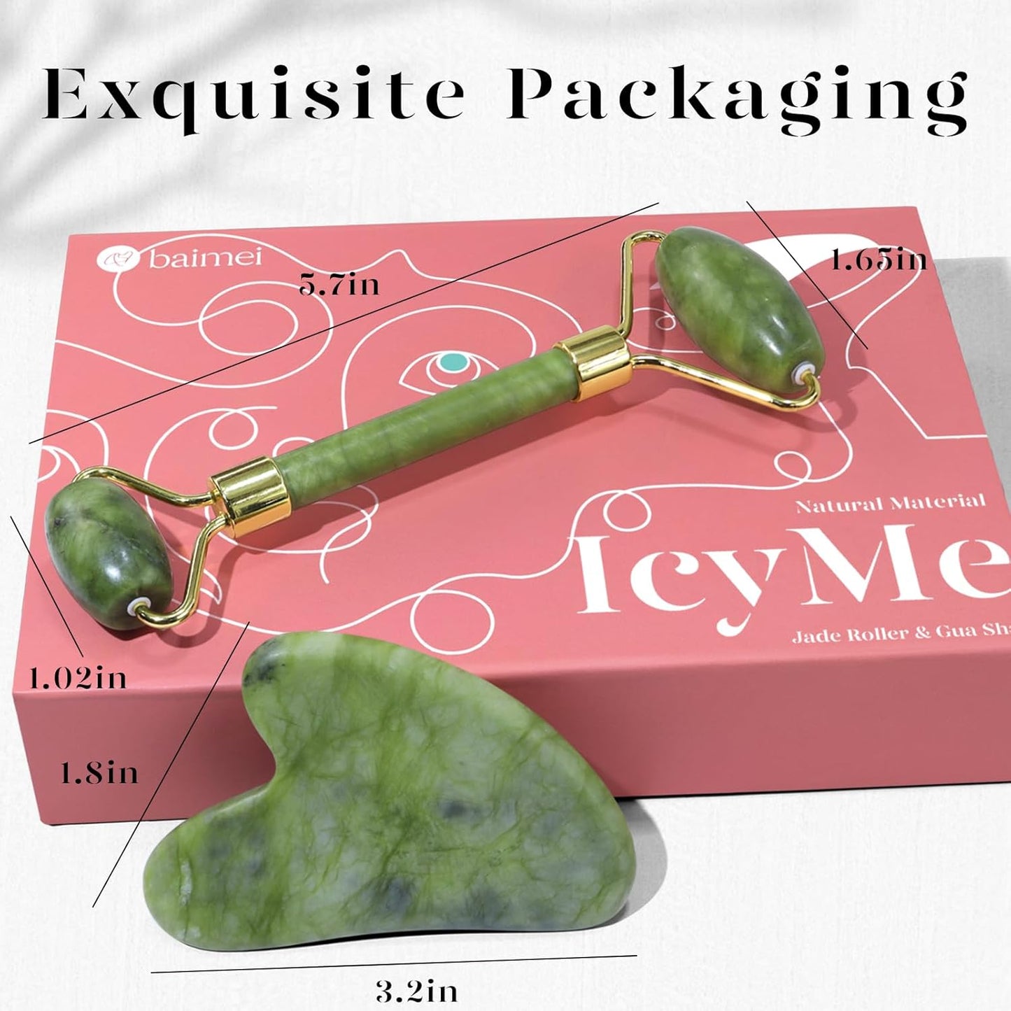 Dluxe Ave. Gua Sha und Gesichtsroller Tool/ Jade Roller Gesichts