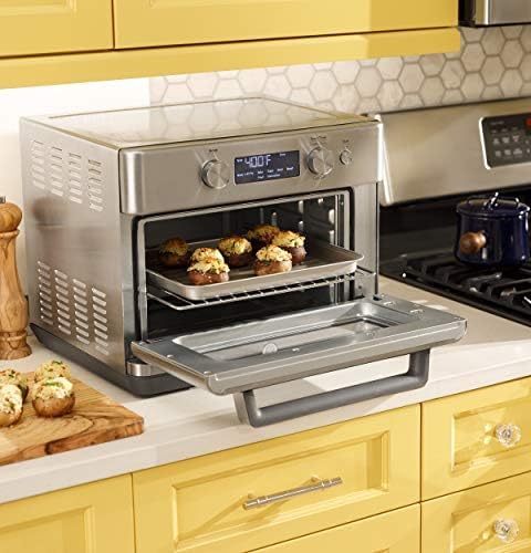 Dluxe Ave. Air Fryer Toaster Oven + Accessory Set | Convection Toaster with 8 Cook Modes | Large Capacity Oven Stainless Steel