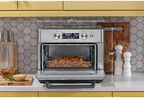 Dluxe Ave. Air Fryer Toaster Oven + Accessory Set | Convection Toaster with 8 Cook Modes | Large Capacity Oven Stainless Steel