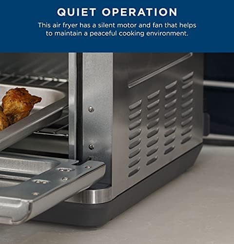 Dluxe Ave. Air Fryer Toaster Oven + Accessory Set | Convection Toaster with 8 Cook Modes | Large Capacity Oven Stainless Steel