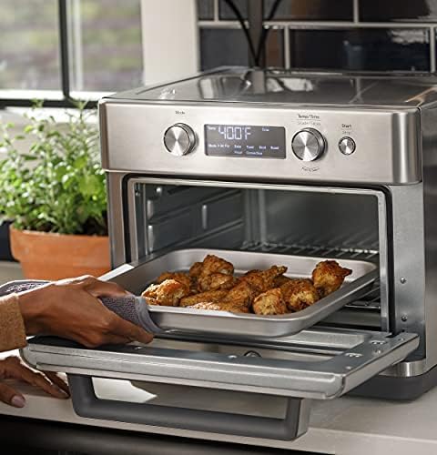 Dluxe Ave. Air Fryer Toaster Oven + Accessory Set | Convection Toaster with 8 Cook Modes | Large Capacity Oven Stainless Steel