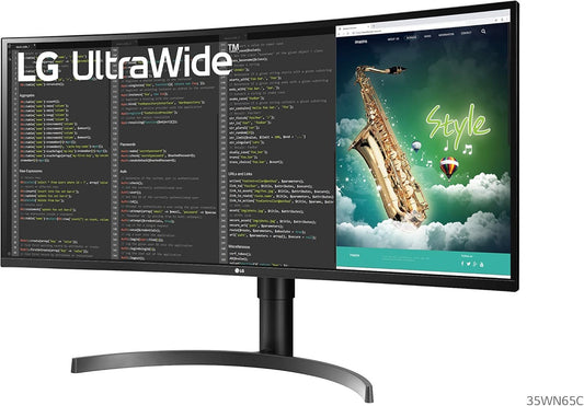 Dluxe Ave.  LG 35WN65C-B 35-inch-inch Curved UltraWide QHD HDR Monitor with FreeSync (Renewed)