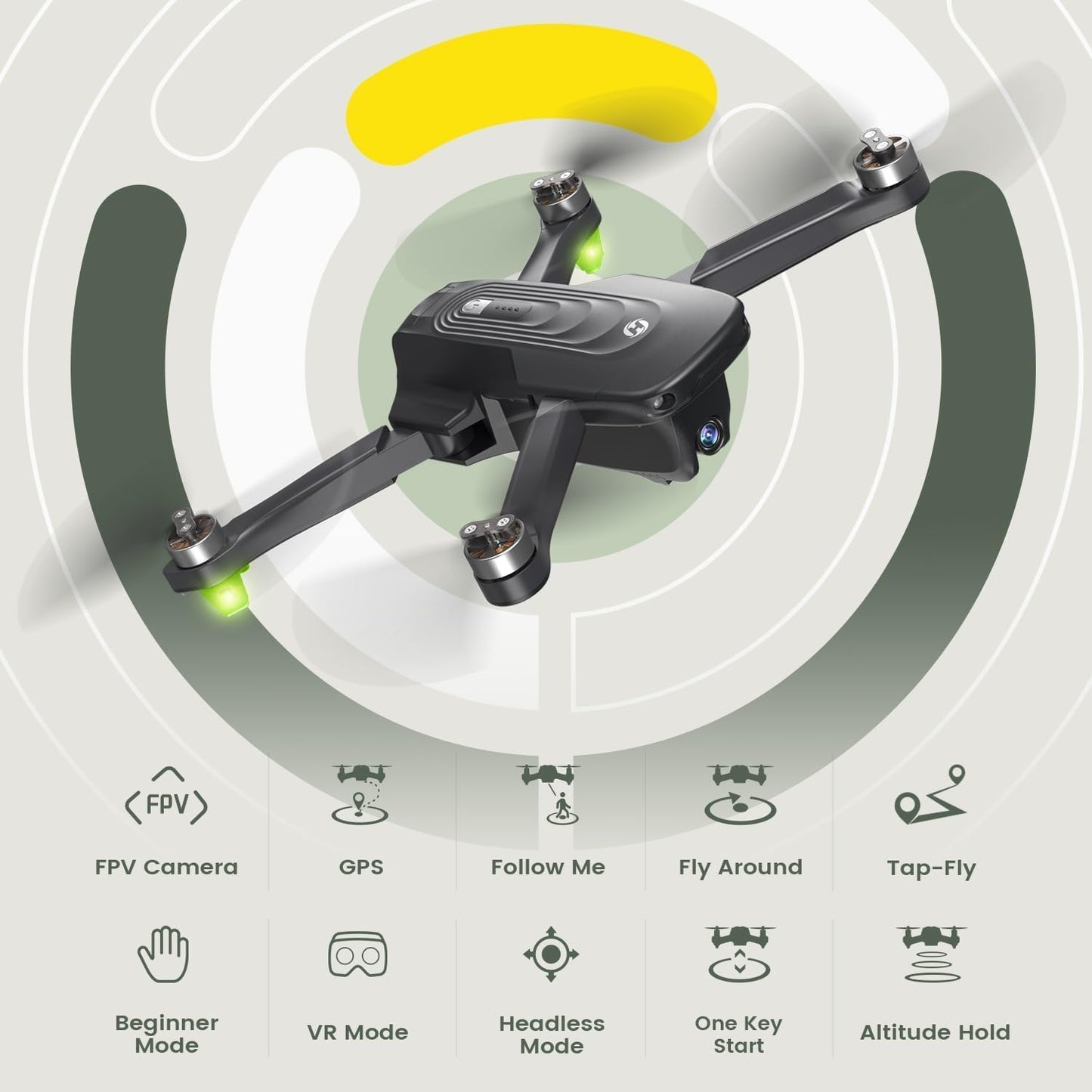 Dluxe Ave. GPS Drone with 4K Camera for Adults/ Auto Return Follow Me/ Hold 46 Mins Long Flight