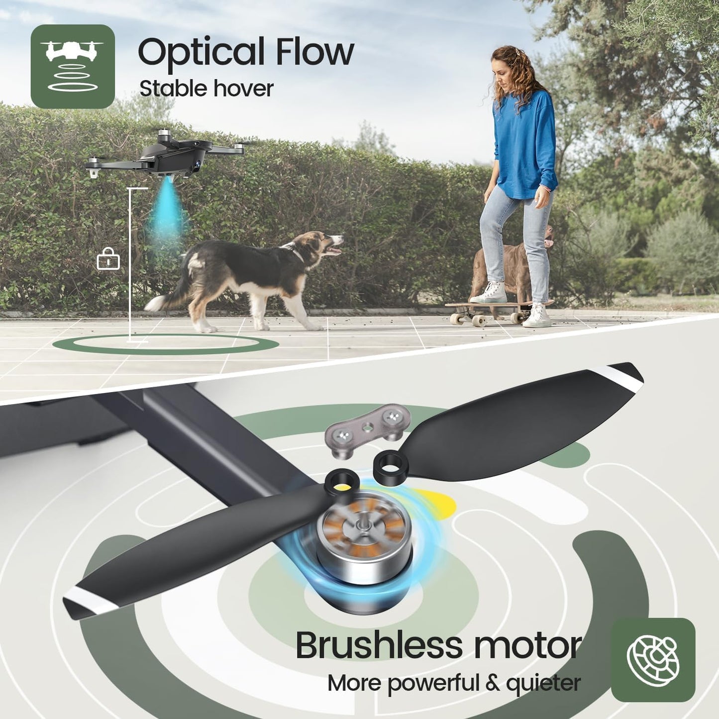 Dluxe Ave. GPS Drone with 4K Camera for Adults/ Auto Return Follow Me/ Hold 46 Mins Long Flight