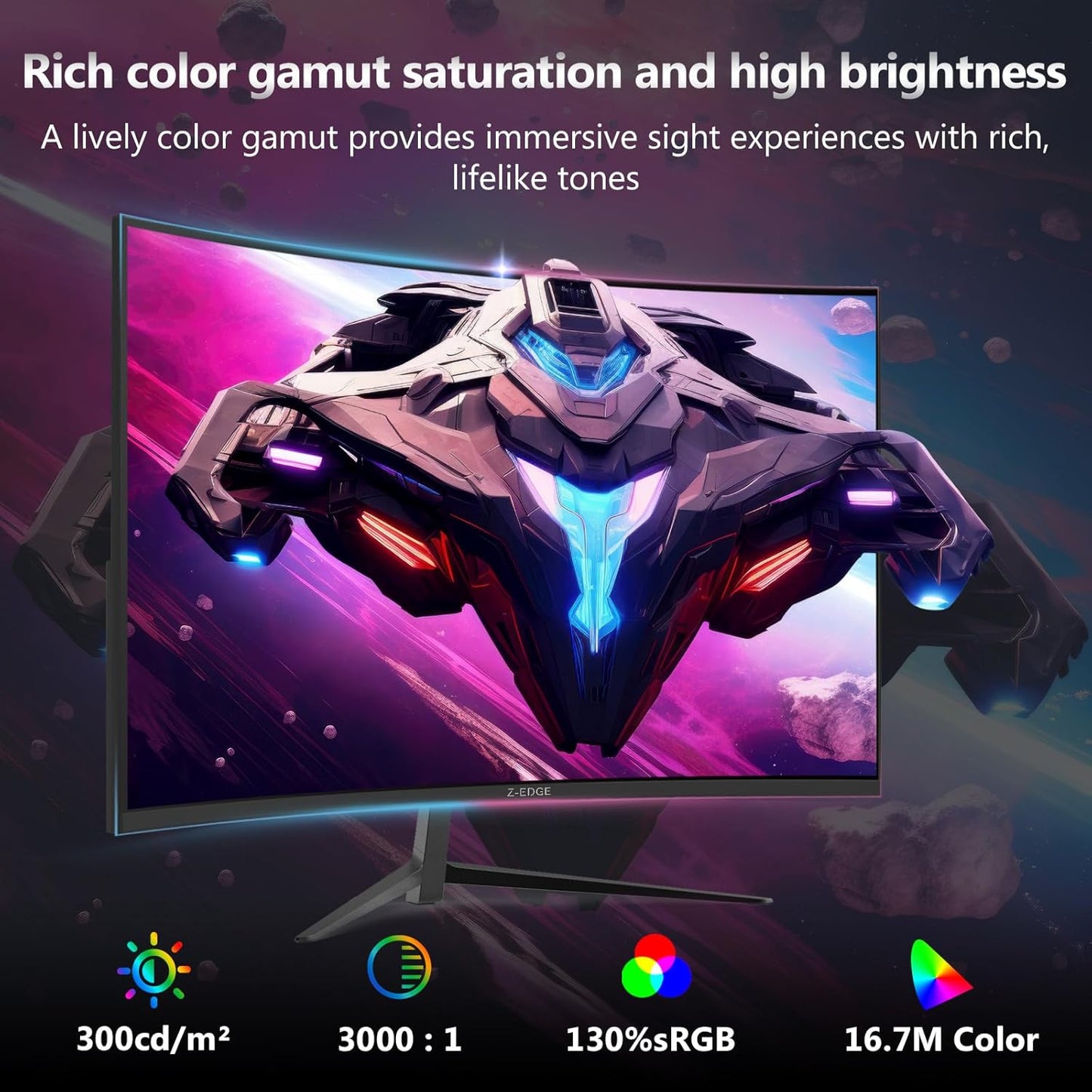 Dluxe Ave. Z-Edge 24-inch Curved Gaming Monitor 180Hz