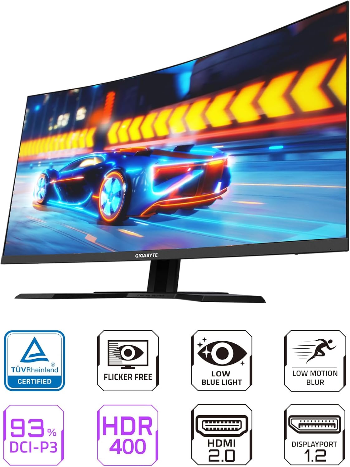Dluxe Ave. GIGABYTE G32QC A (32" 165Hz 1440P Curved Gaming Monitor 2560 x 1440