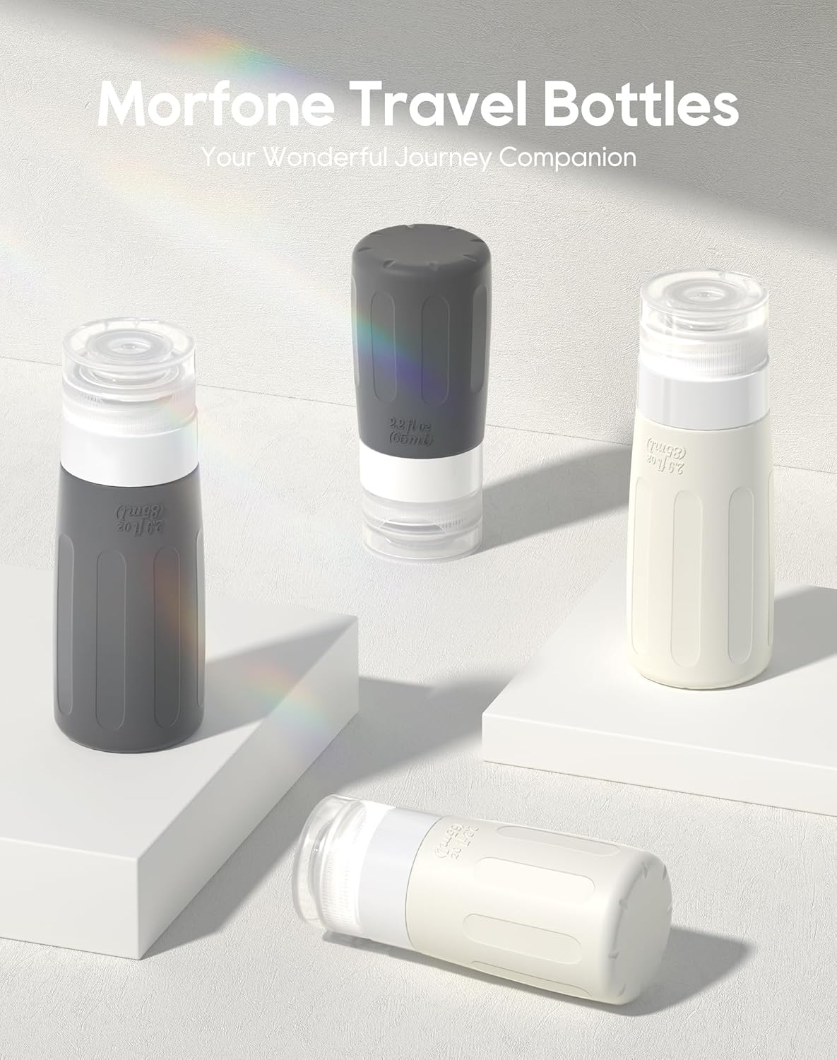 Dluxe Ave. 16 Pack Silicone Travel Bottles Set/ TSA Approved/ Refillable Accessories 2oz 3oz/ BPA Free