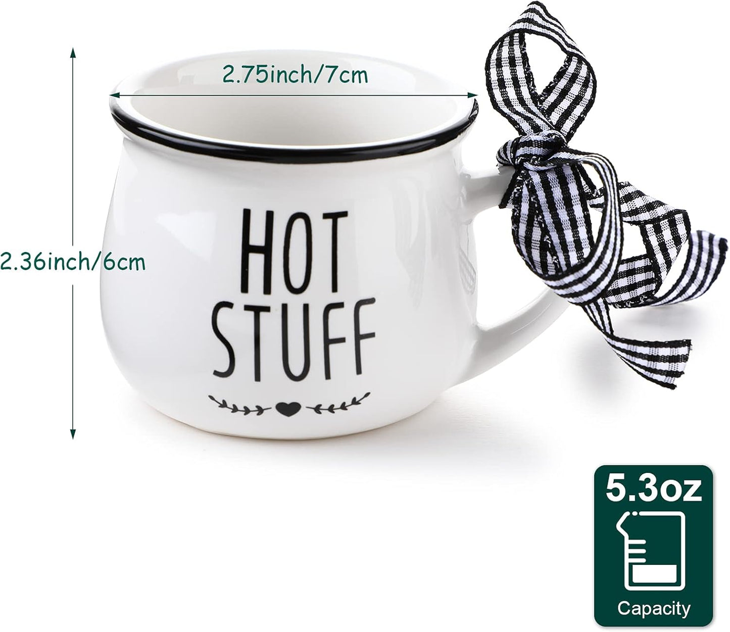 Dluxe Ave. 4 Pcs Coffee Mugs/Mini Espresso Cups 5 oz with Handle