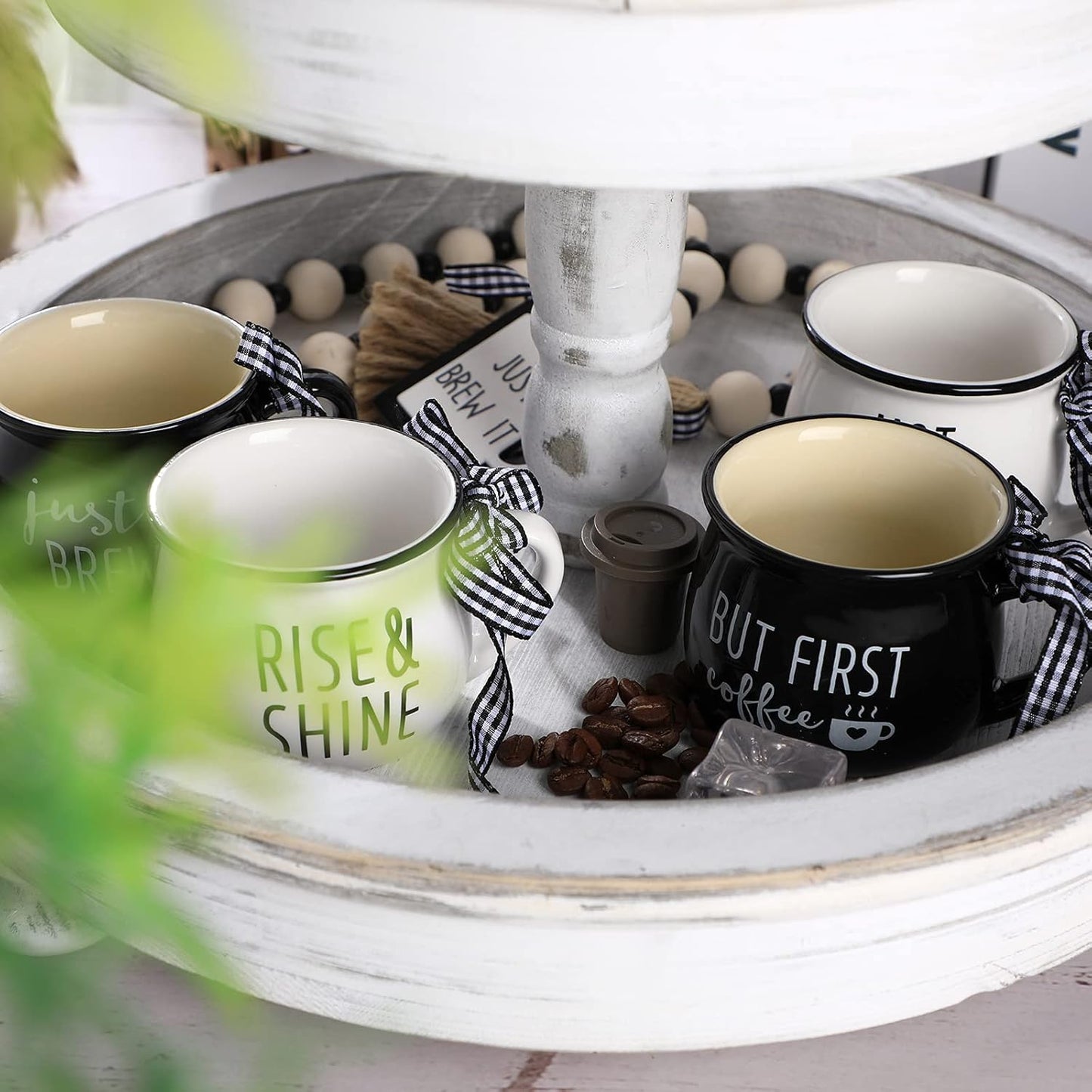 Dluxe Ave. 4 Pcs Coffee Mugs/Mini Espresso Cups 5 oz with Handle