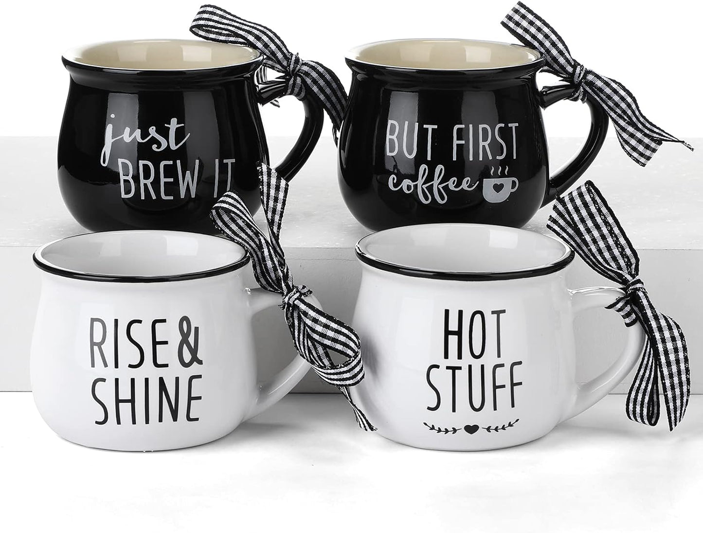 Dluxe Ave. 4 Pcs Coffee Mugs/Mini Espresso Cups 5 oz with Handle