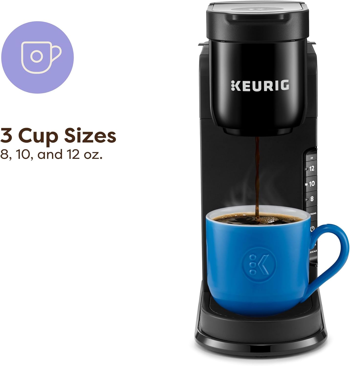 Dluxe Ave. Single Serve K-Cup Pod Coffee Maker/ 42oz Removable Reservoir/ Black