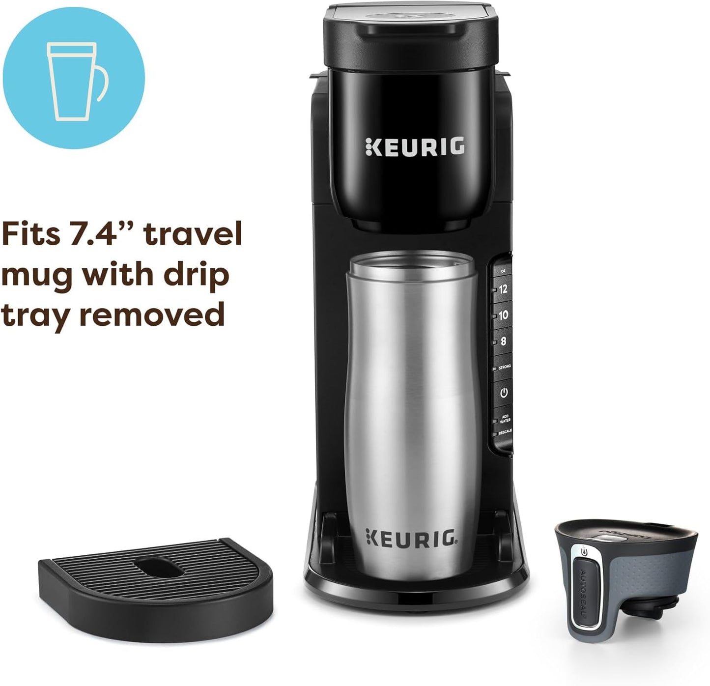 Dluxe Ave. Single Serve K-Cup Pod Coffee Maker/ 42oz Removable Reservoir/ Black