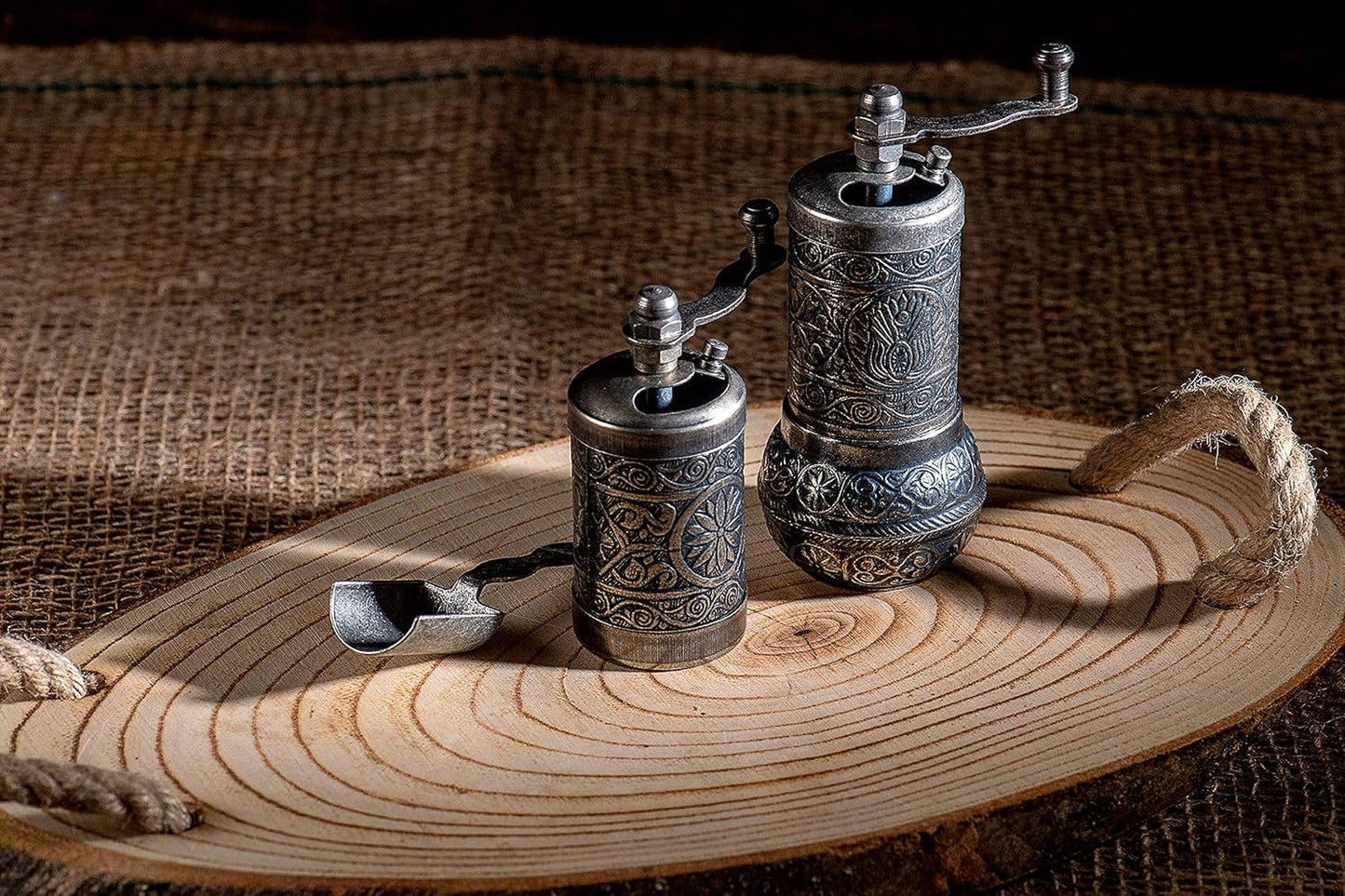 Dluxe Ave Grinder Set - Herb Grinder - Pepper Grinder Mill  with Crank Handle