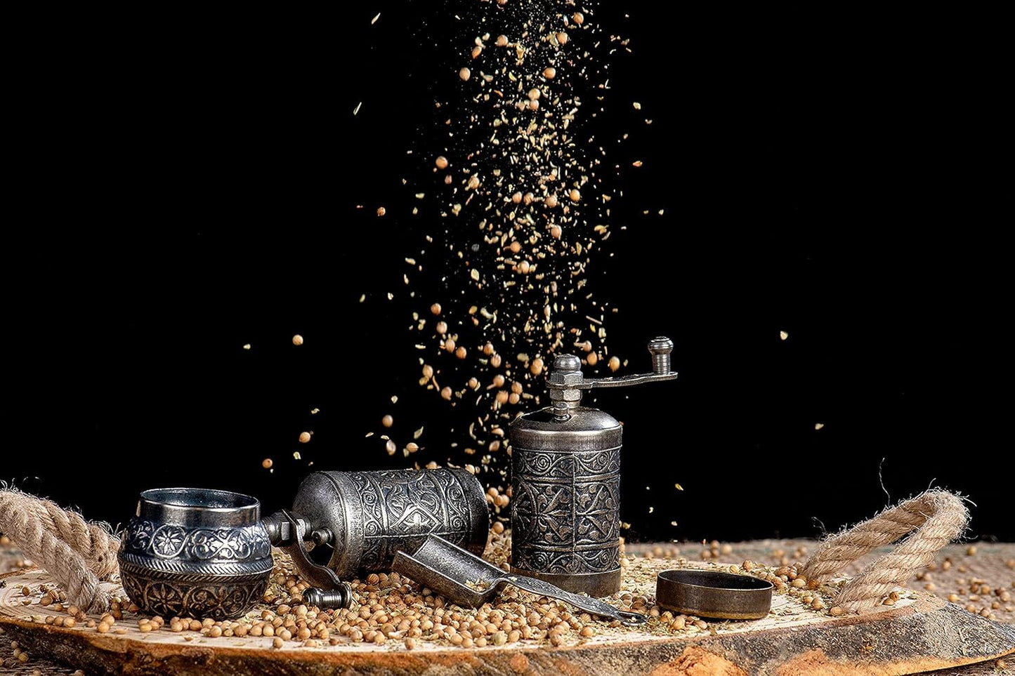 Dluxe Ave Grinder Set - Herb Grinder - Pepper Grinder Mill  with Crank Handle
