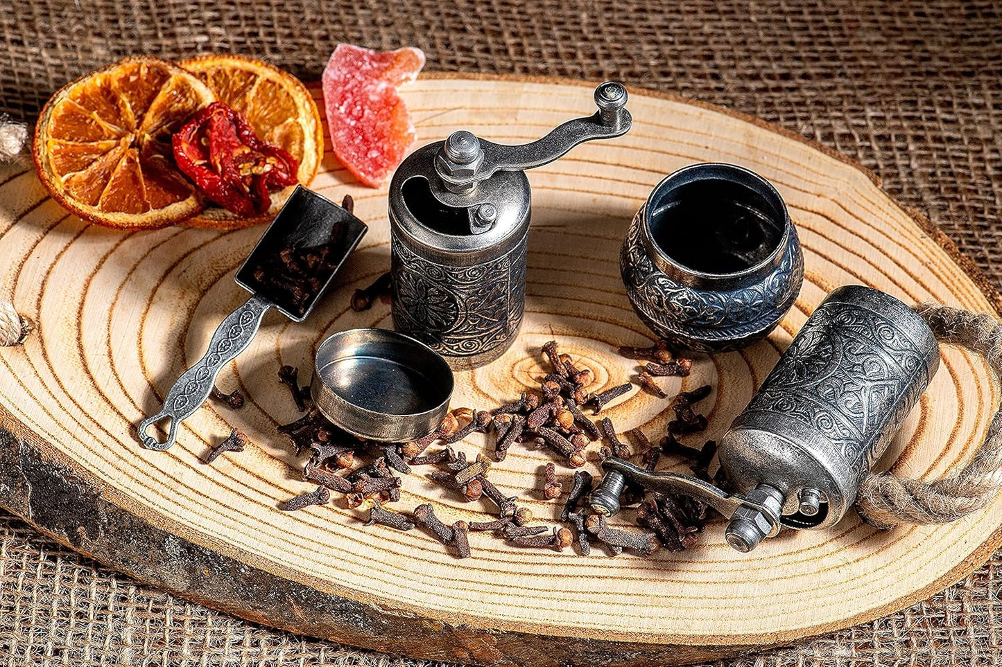 Dluxe Ave Grinder Set - Herb Grinder - Pepper Grinder Mill  with Crank Handle