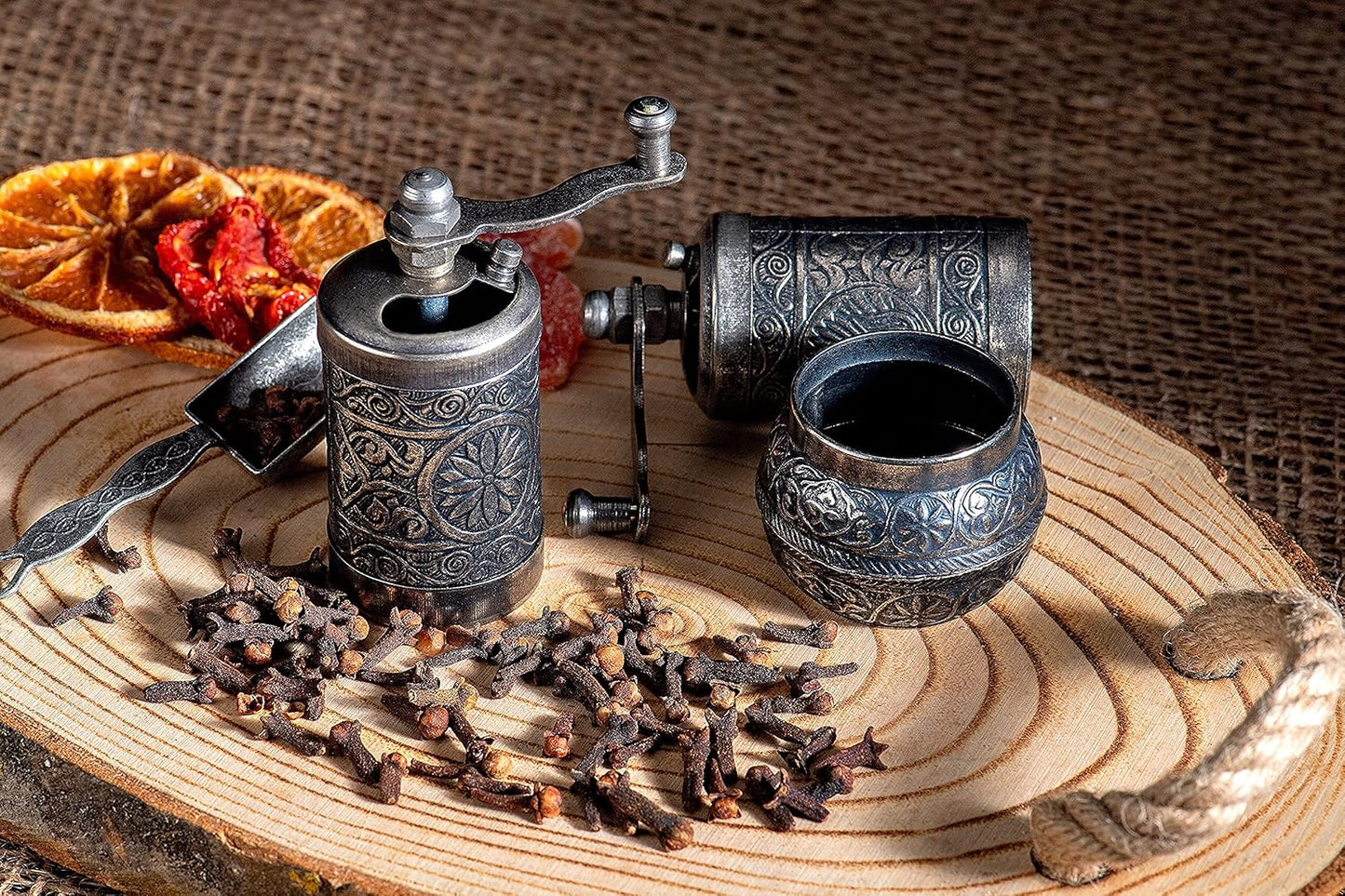 Dluxe Ave Grinder Set - Herb Grinder - Pepper Grinder Mill  with Crank Handle