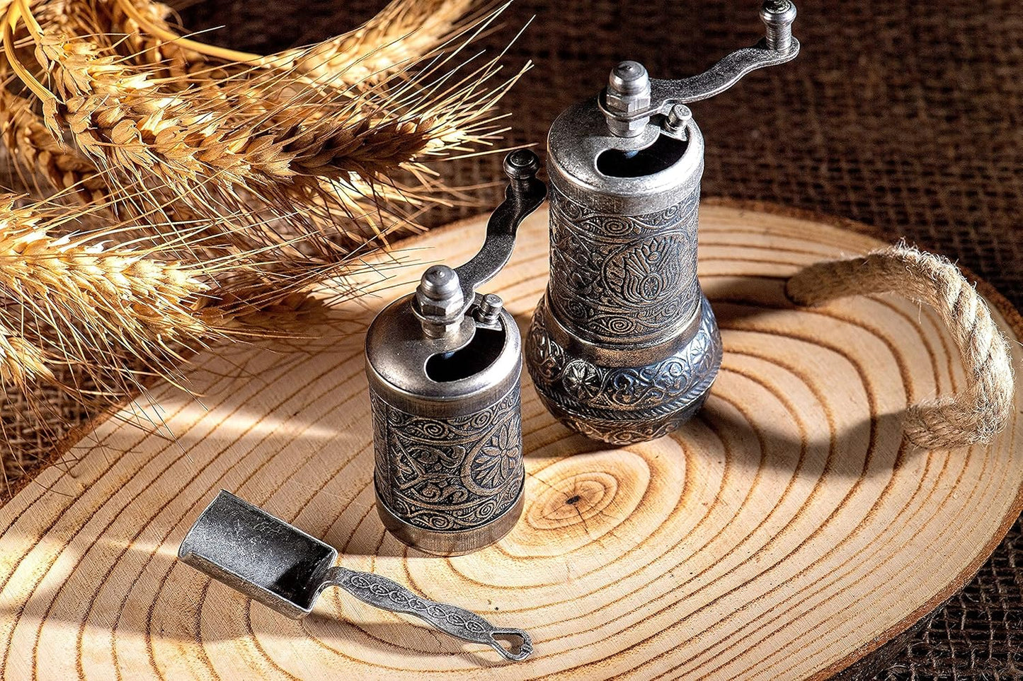 Dluxe Ave Grinder Set - Herb Grinder - Pepper Grinder Mill  with Crank Handle