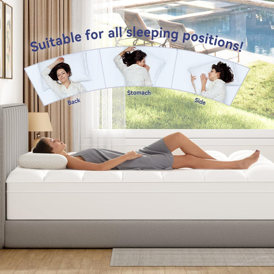 Dluxe Ave. ( FULL/ XL ) Mattress Topper, White