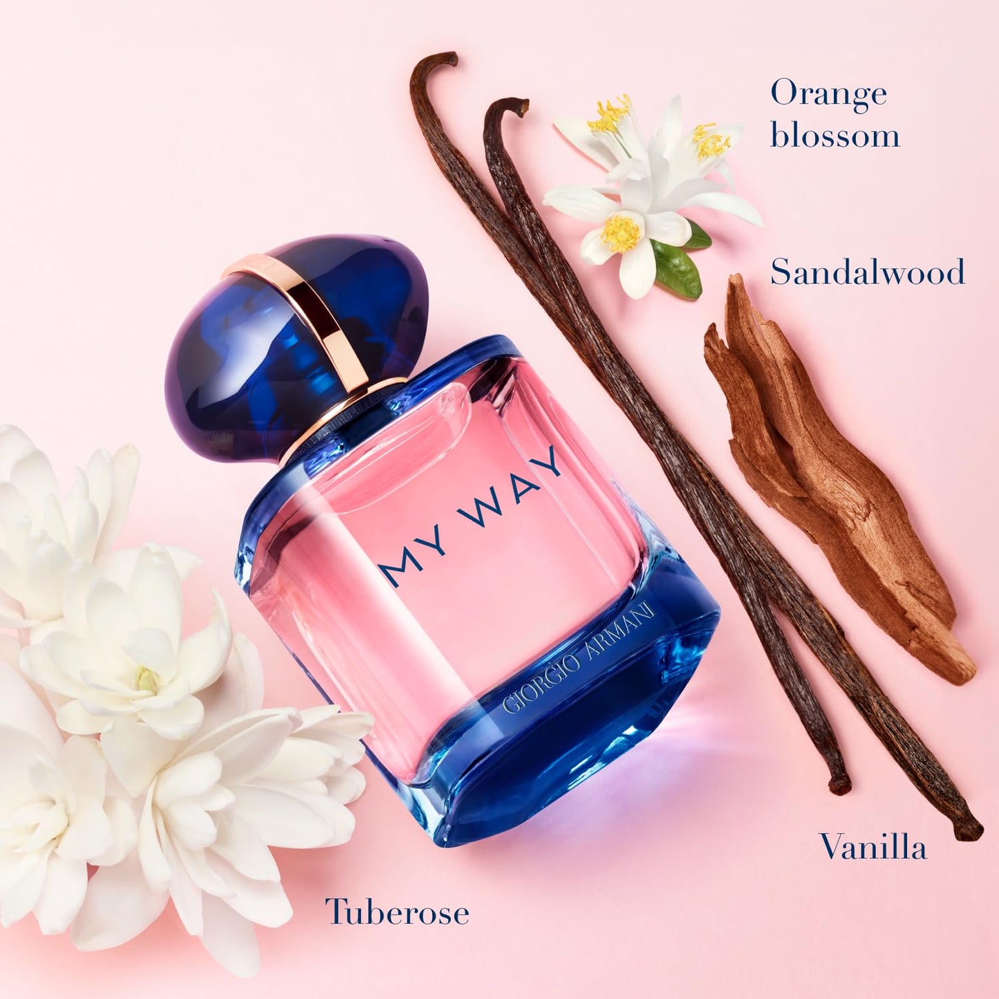 Dluxe Ave. Armani Beauty - My Way Intense - Eau de Parfum - Perfume for Women - Floral Woody & AmberyFragrance - Orange blossom Tuberose Sandalwood & Vanilla Notes - 3.0 FL Oz