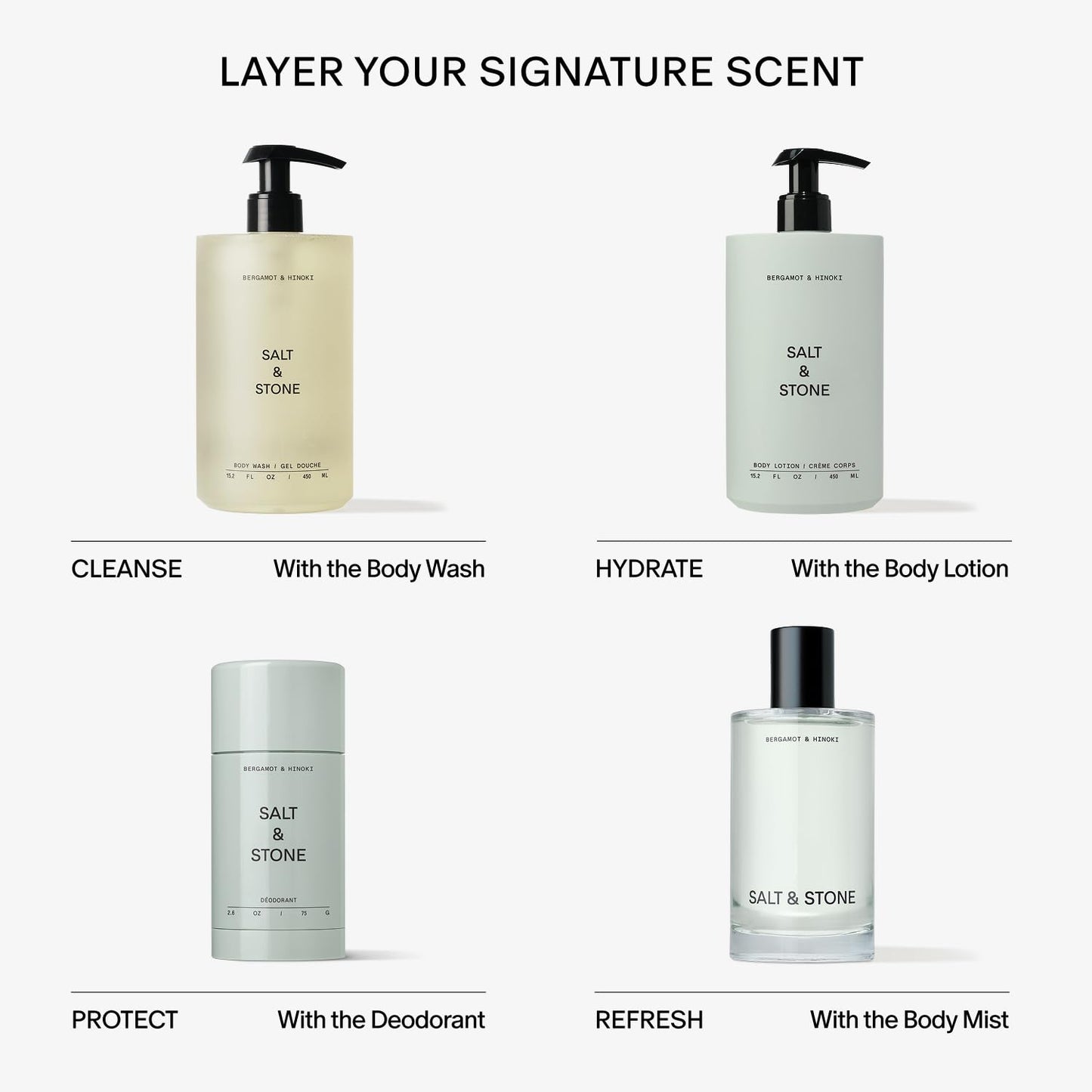 Dluxe Ave. Salt & Stone Body Wash with Antioxidants for Deep Moisture | For Women & Men Sulfate Paraben & Dye Free Leaving Skin Soft and Hydrated