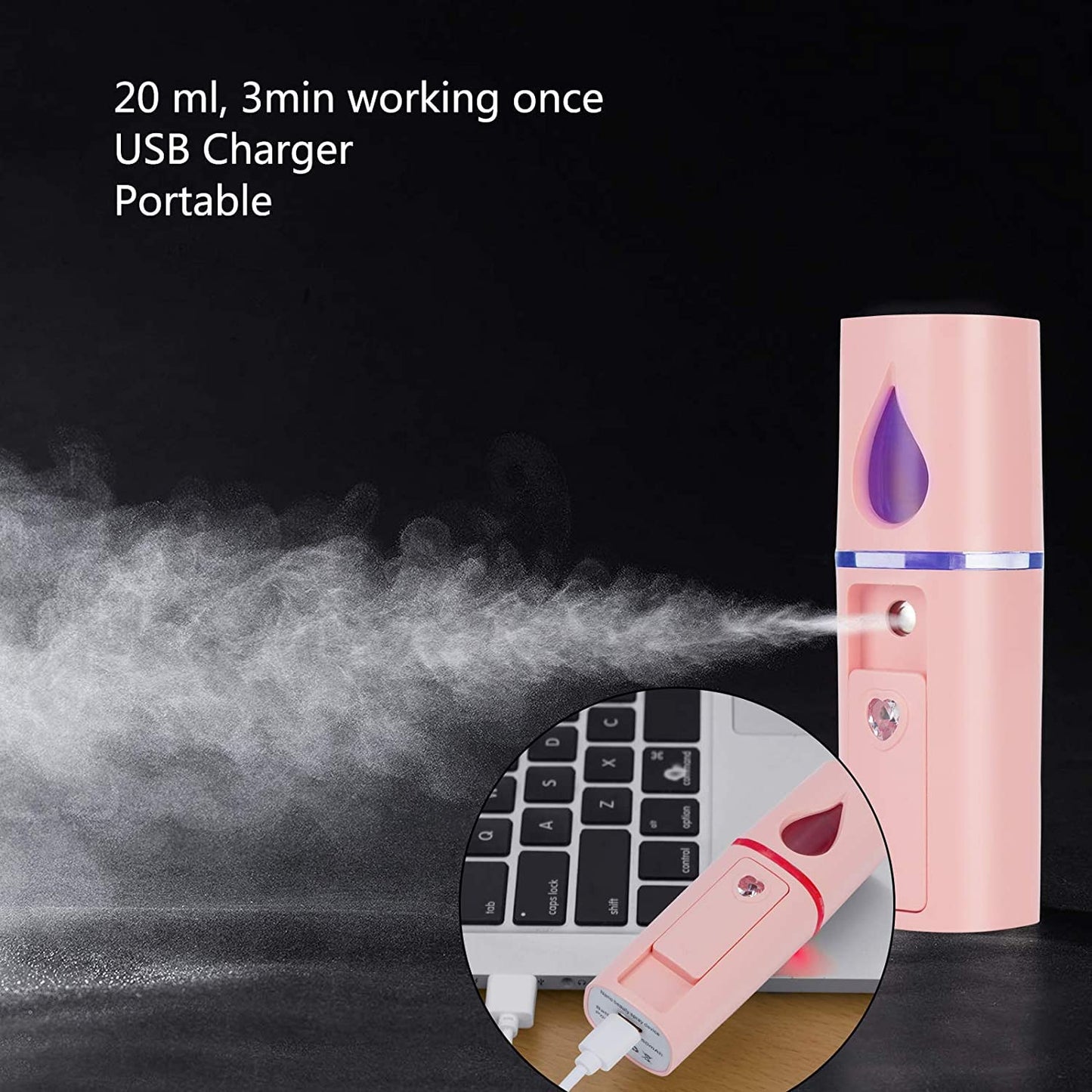 Dluxe Ave. Crybeno Facial Steamer for Face Nano Ionic Face Steamer for Facial Deep Cleaning Hot Mist Face Humidifier Set for Women Men Moisturizing Cleansing Pores with Blackhead Remover Kit Purple