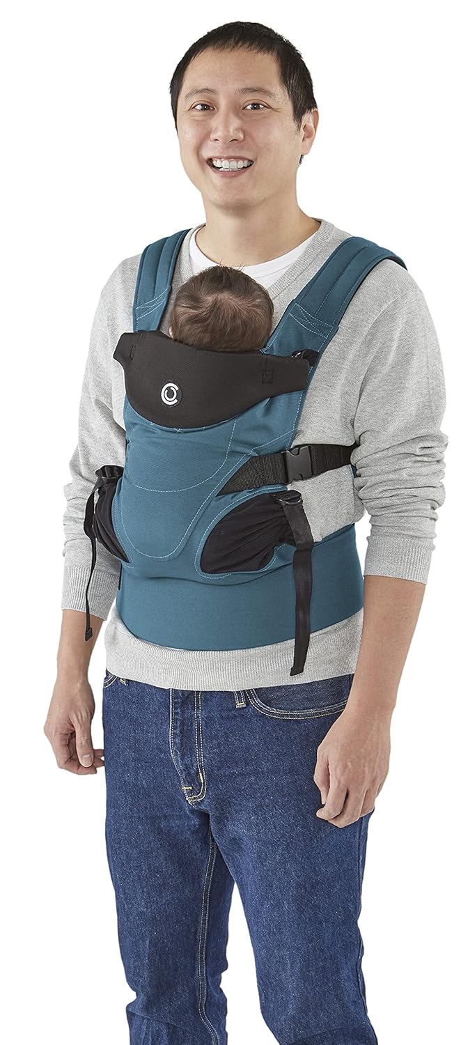 Dluxe Ave. Baby Carrier with Pockets/ Newborn Front Face in and Front Face Out (8-30 lbs)-/llWashed Teal