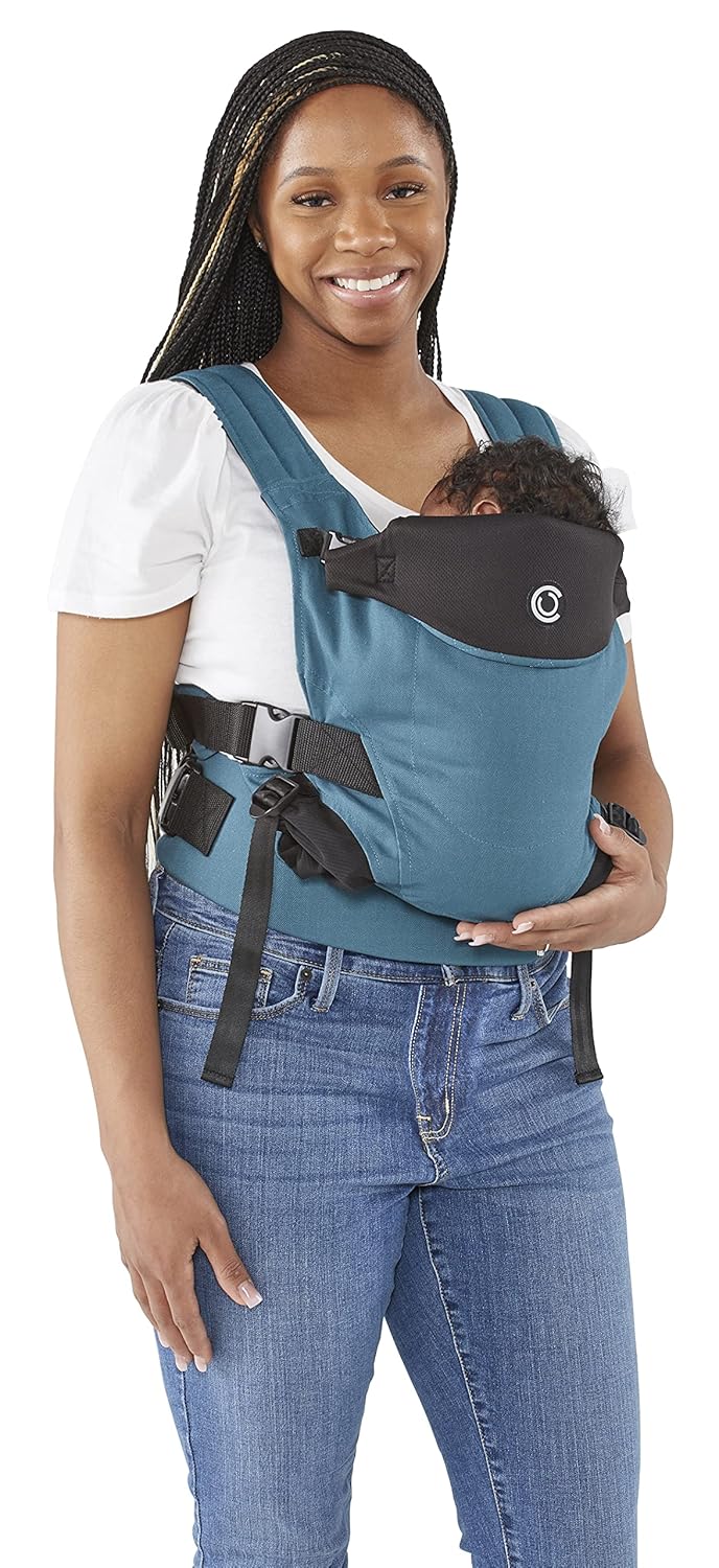 Dluxe Ave. Baby Carrier with Pockets/ Newborn Front Face in and Front Face Out (8-30 lbs)-/llWashed Teal