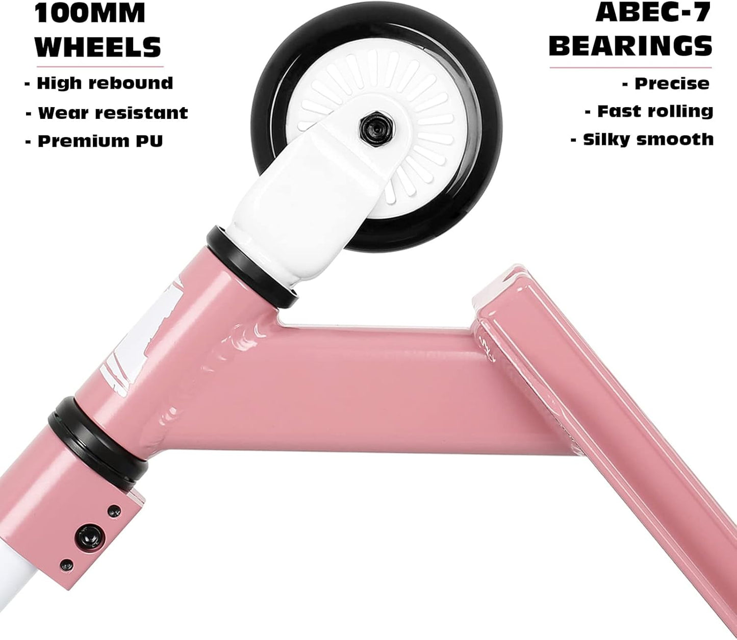 Dluxe Ave. Pro Scooter - Trick Scooters | Entry Level Stunt Scooter for Kids Ages 6-12 Years and Up Lightweight Complete BMX Freestyle Scooter for Beginners (2022 Pink White)