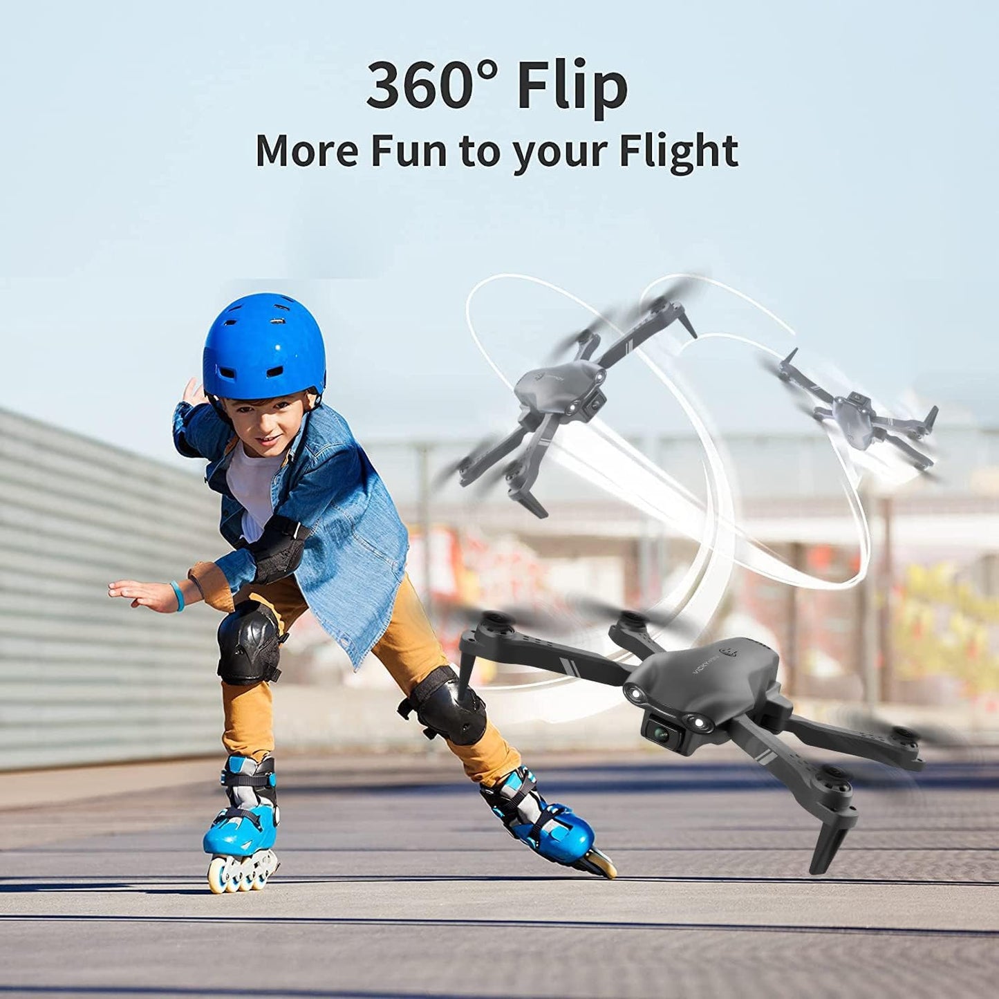 Dluxe Ave. Drone with 1080P HD FPV Camera for Kids & Adults/ Mini RC Quadcopter / Black