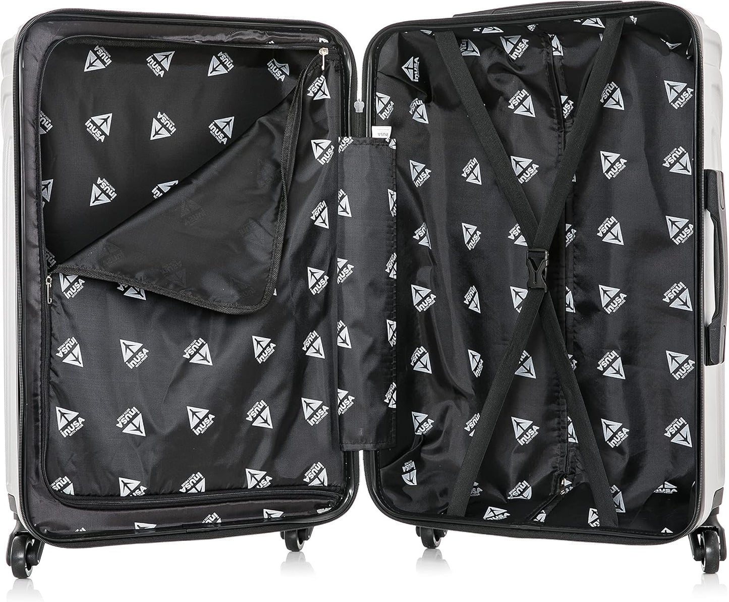 Dluxe Ave. Durable Lightweight Hardside Suitcase/ Spinner Wheels/ 28-Inch Large (Grey)