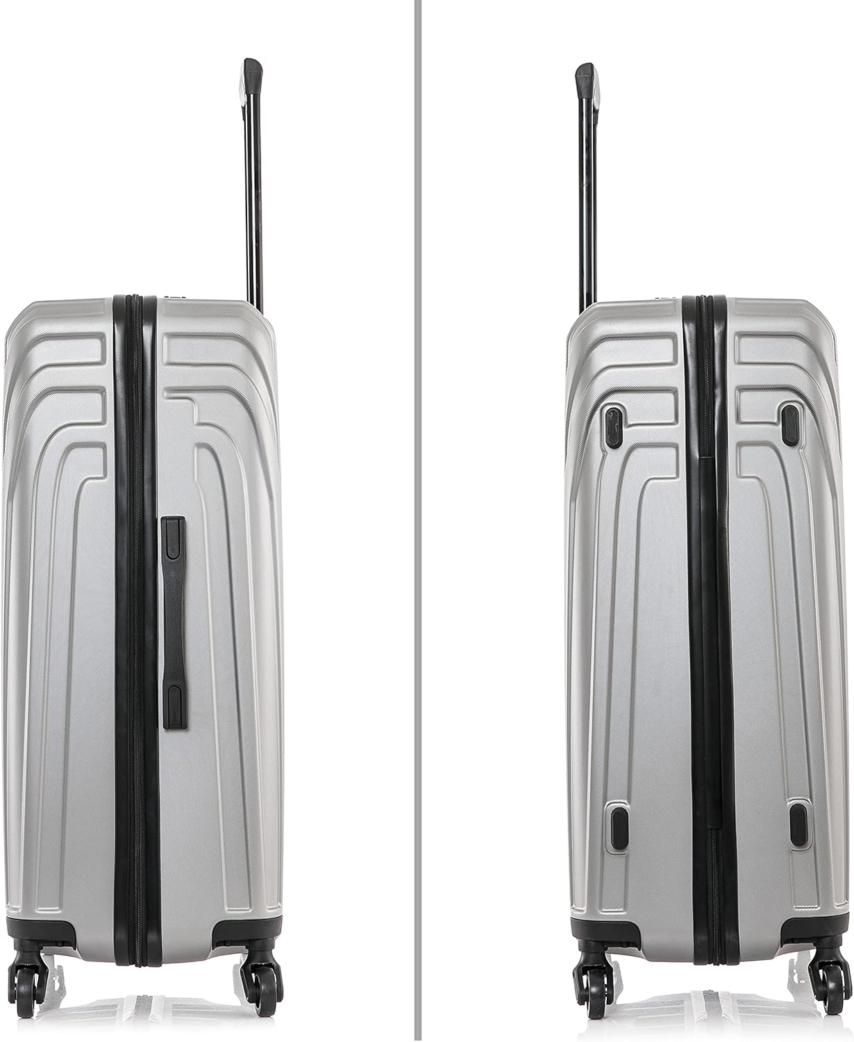 Dluxe Ave. Durable Lightweight Hardside Suitcase/ Spinner Wheels/ 28-Inch Large (Grey)