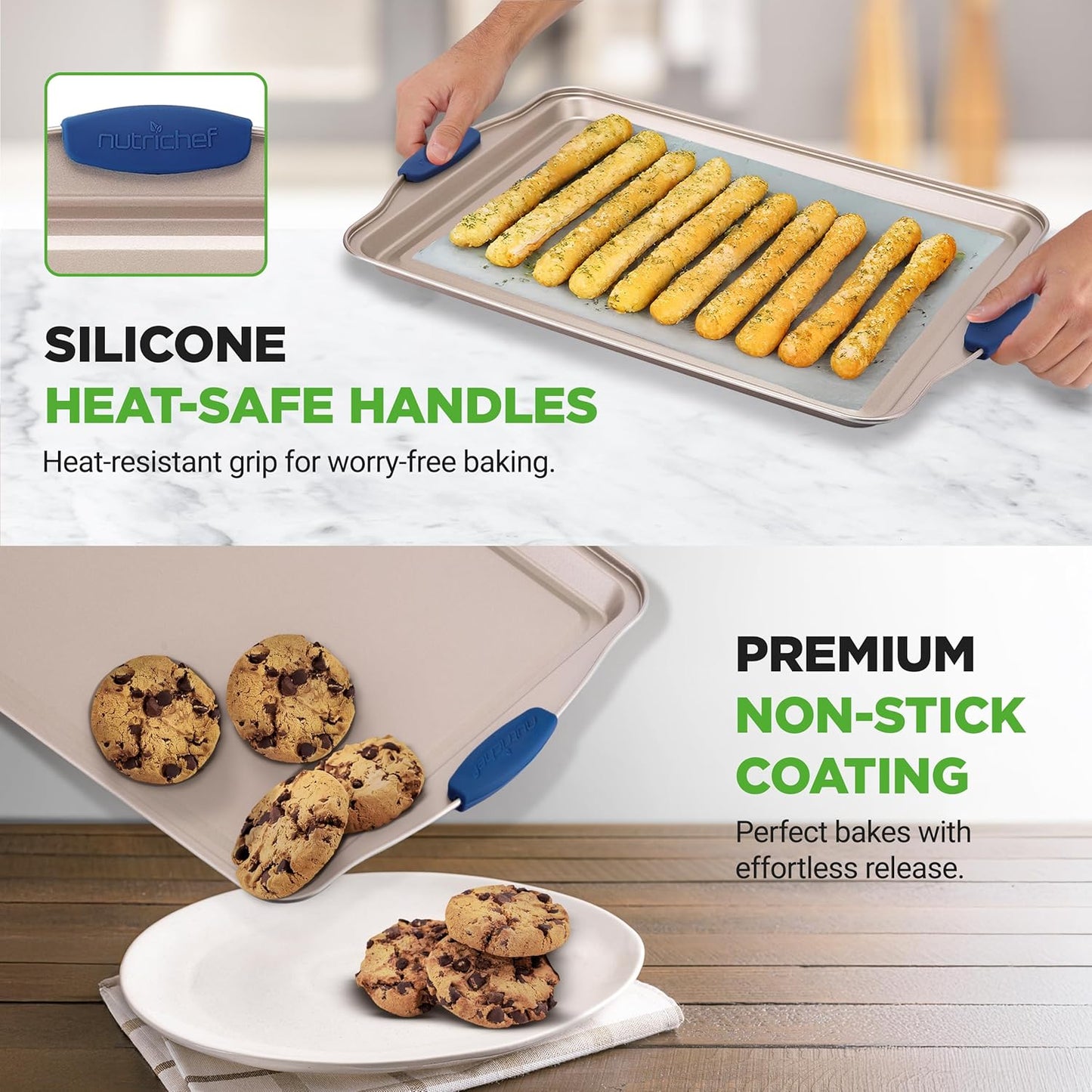 Dluxe Ave. Bakeware Set/ Oven Trays Gold 6 pc