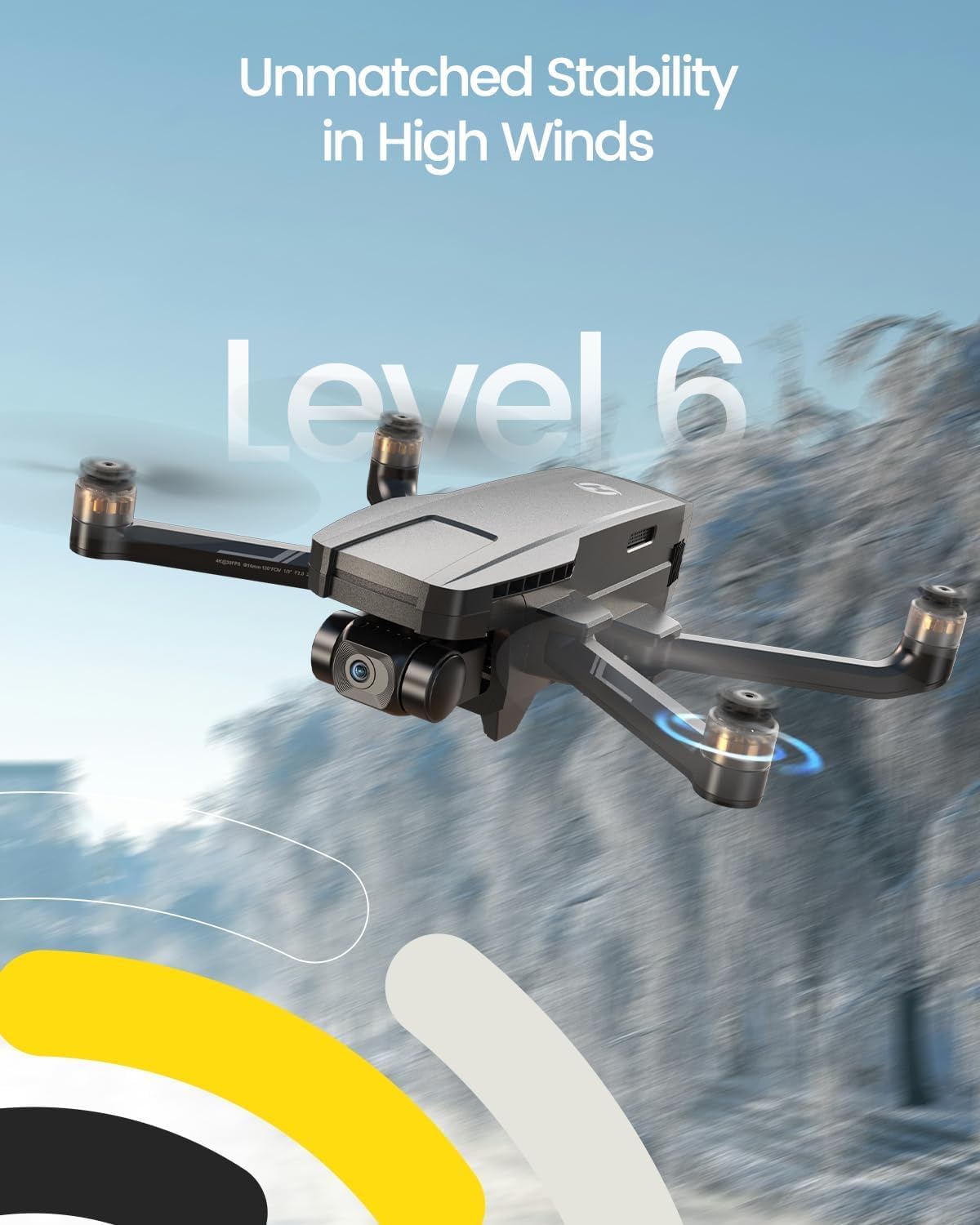 Dluxe Ave. GPS Drones with Camera for Adults/ 4K FAA 2-Axis Gimbal/ Built-in Remote/ ID 120°FOV Brushless Motor