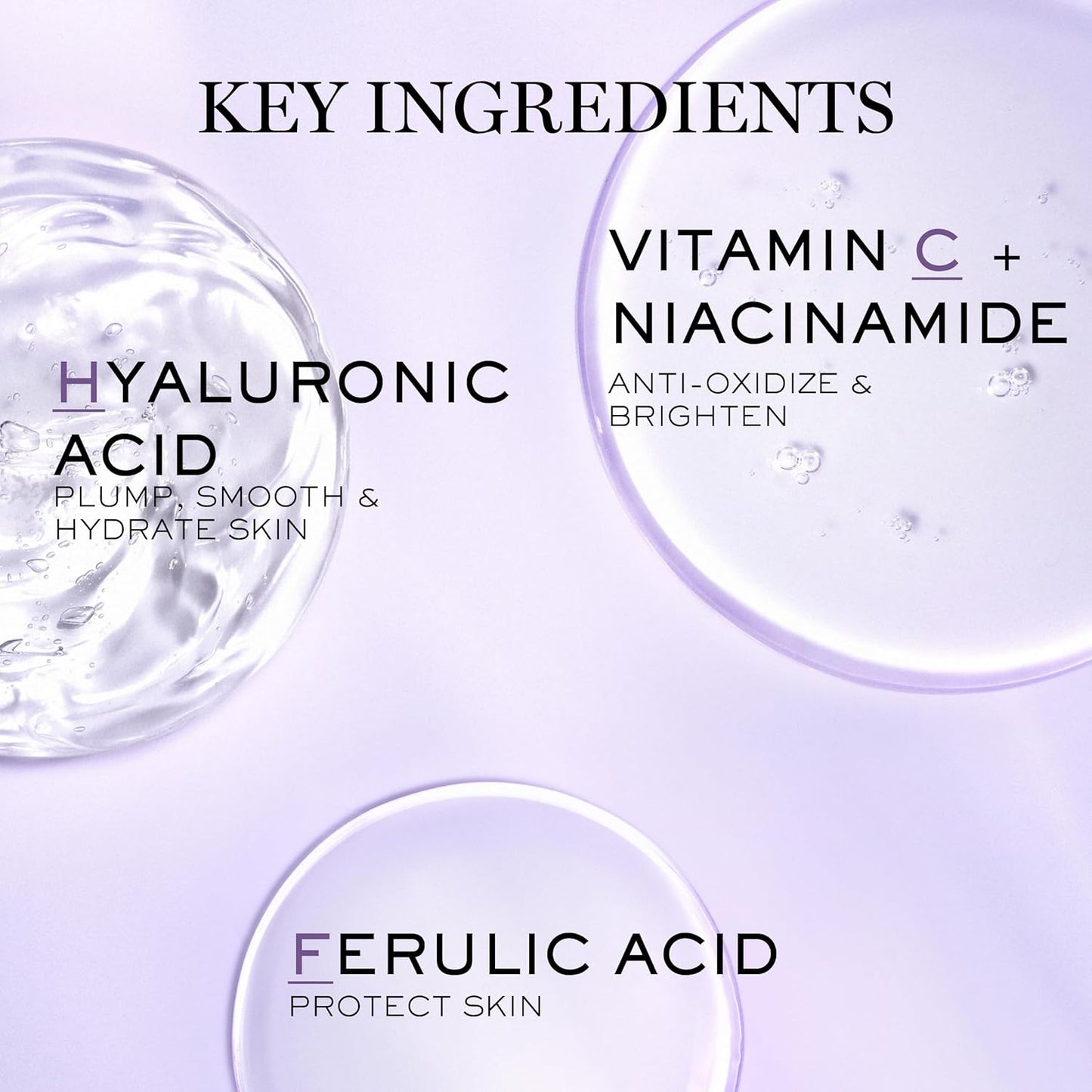 Dluxe Ave. Lancôme Rénergie H.C.F. Triple Serum - Hyaluronic Acid Serum for Visible Correction of Anti Aging Signs & Dark Spots - With Vitamin C+ Niacinamide & Ferulic Acid - 1.69 Fl Oz