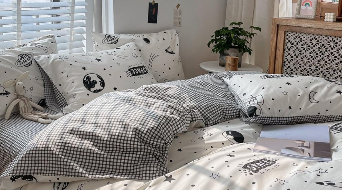 Dluxe Ave. ( QUEEN ) 3 Pcs {DUVET COVER} Set