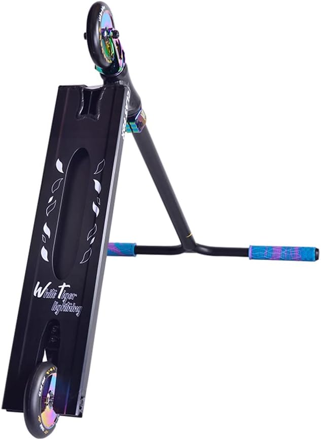 Dluxe Ave. Professional Freestyle Scooter Tricks & BMX Stunts for Kid for Adult (Rainbow)