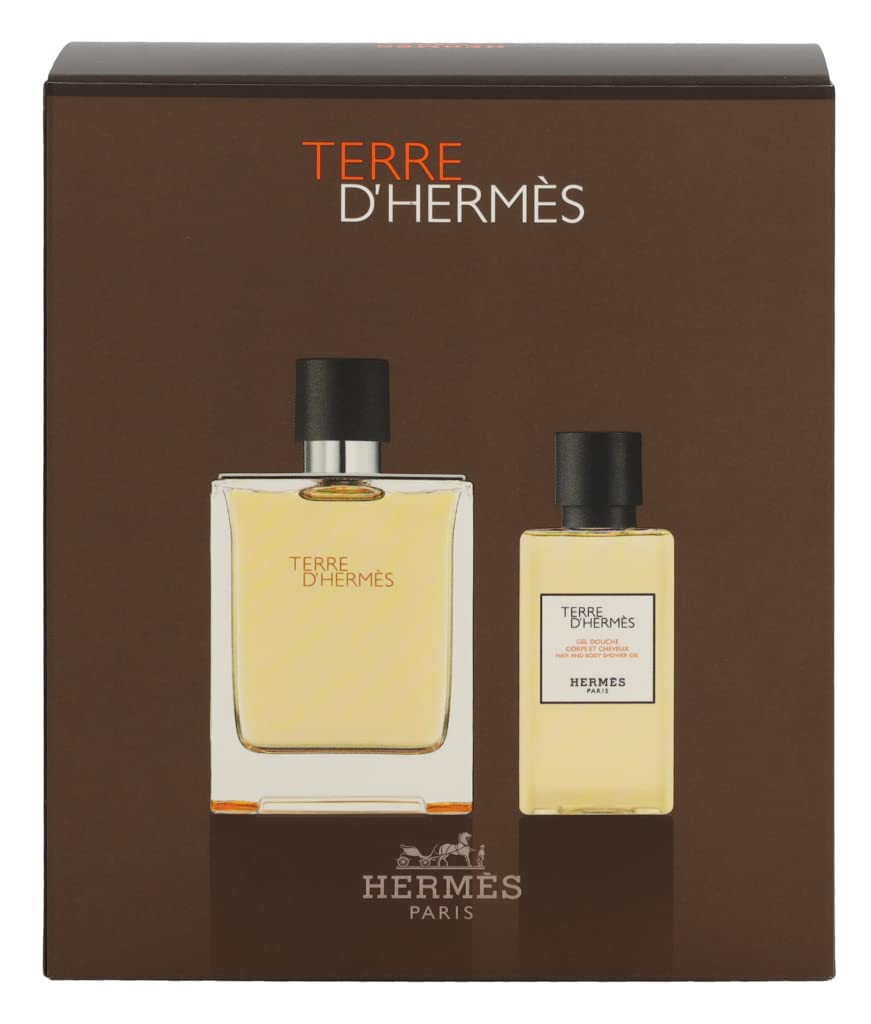 Dluxe Ave. Hermes Terre Dhermes 2-Piece Gift Set for Men (3.4 Oz Eau De Toilette Spray + 2.7 Oz Hair & Body Shower Gel)