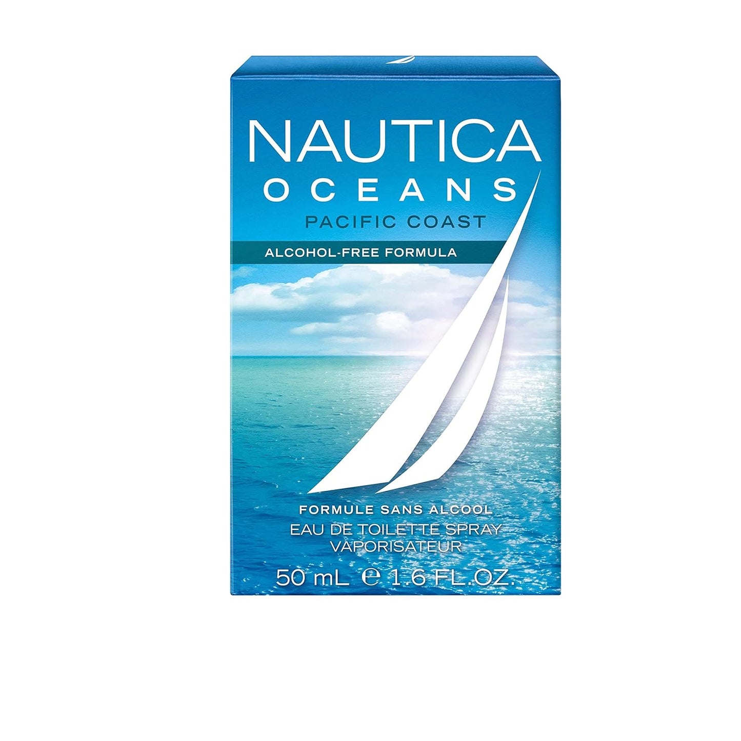 Dluxe Ave. Nautica Oceans Pacific Coast Eau de Toilette 1.6 fl oz (Pack of 1) Notes of Apple Cyclamen and Amberwood Mens Fragrance  Travel Size